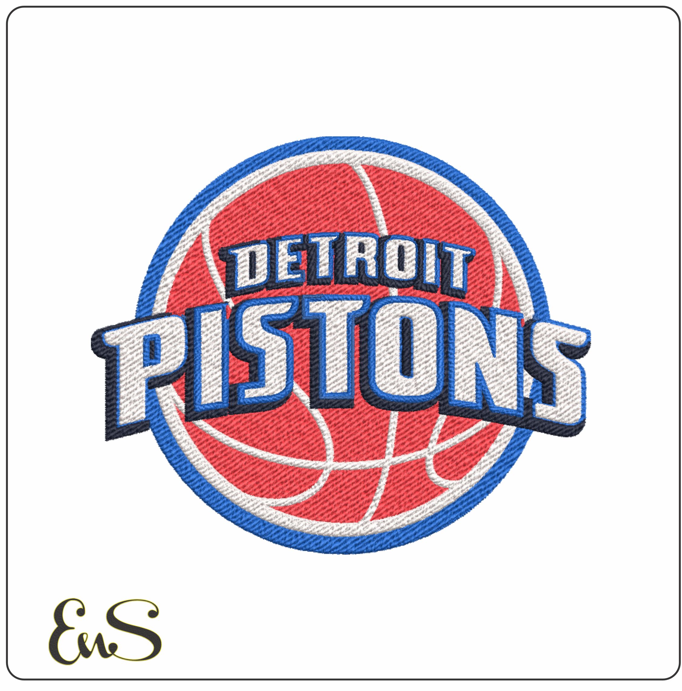 Detroit Pistons 2005 NBA Logo  embroidery design -Little Caesars Arena- embroidery  machine pattern embroidery file - instant download