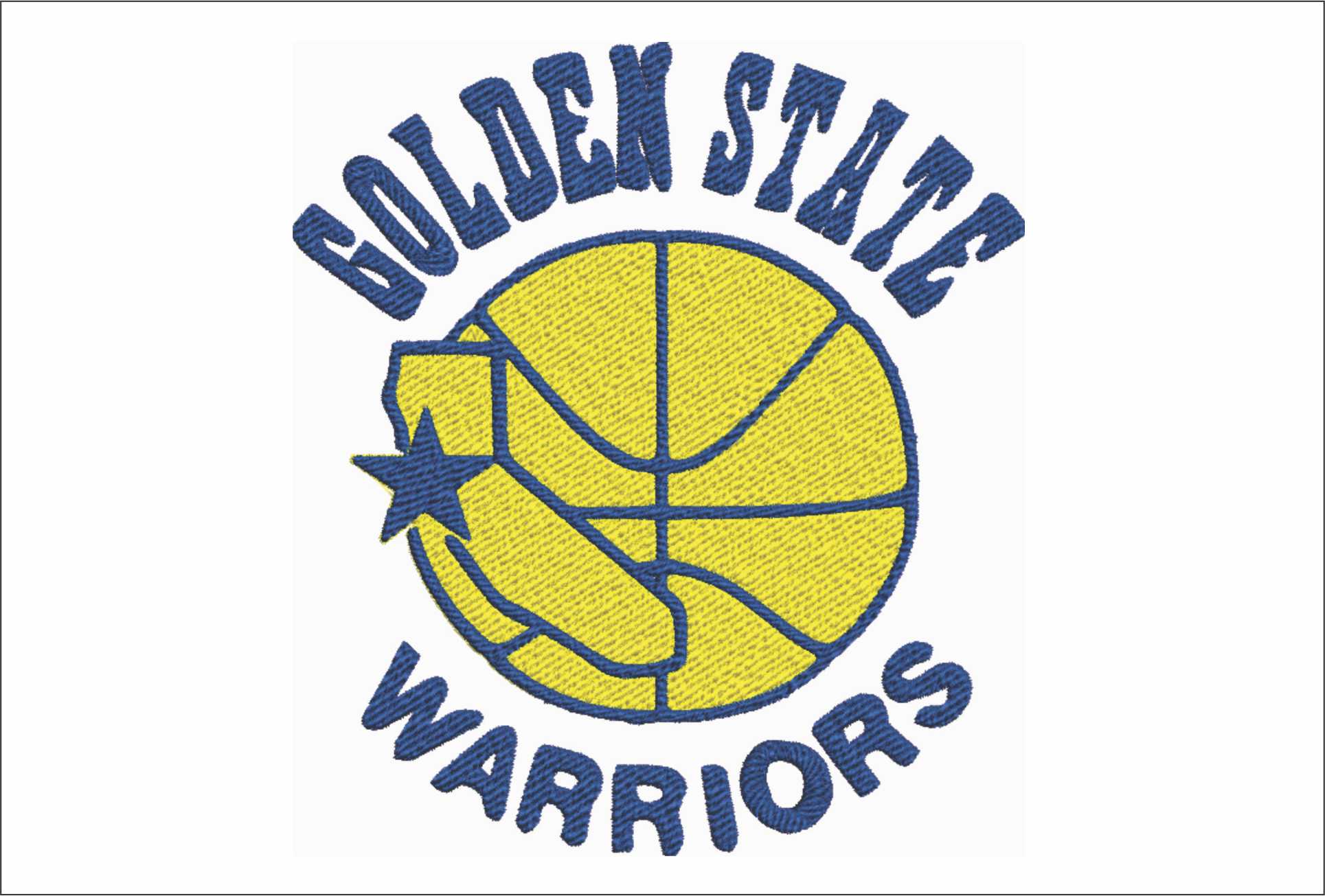 Golden State Warriors 1975 Logo Embroidery Design
