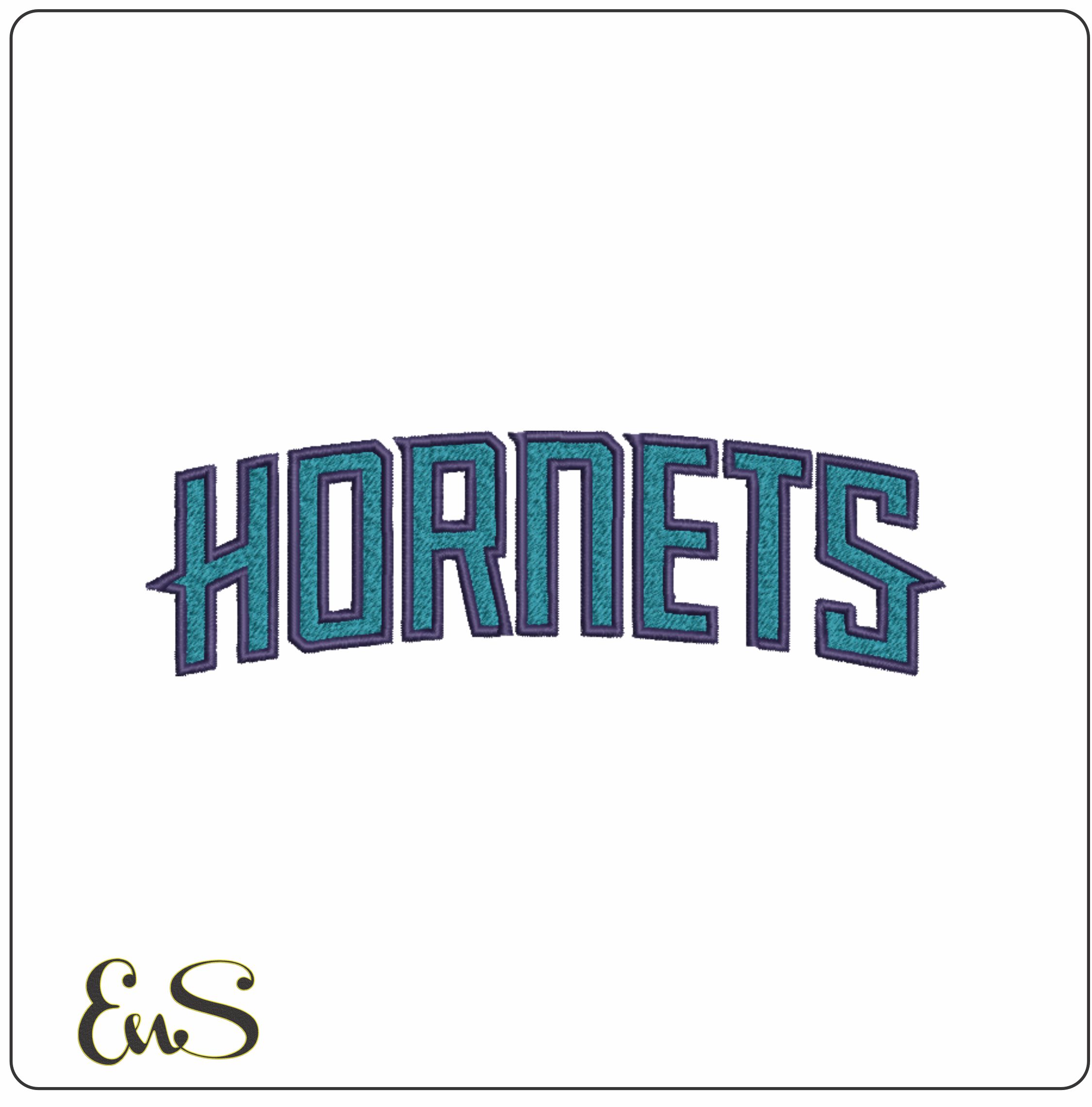 Hornets Fonts NBA Logo embroidery design -Spectrum Center Arena- embroidery machine pattern embroidery file - instant download