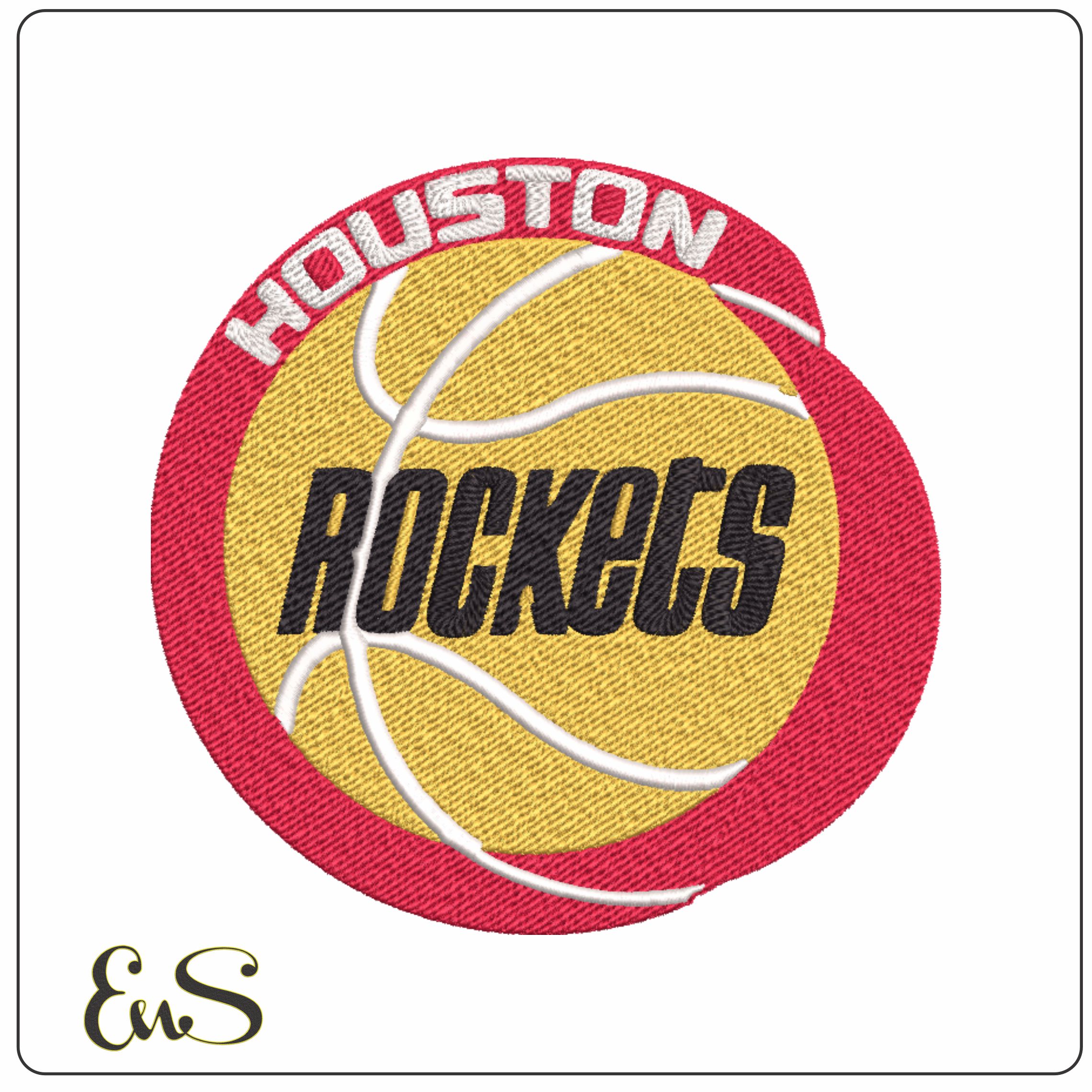 Houston Rockets 1972 NBA Logo  embroidery design -Toyota Center Arena- embroidery  machine pattern embroidery file - instant download
