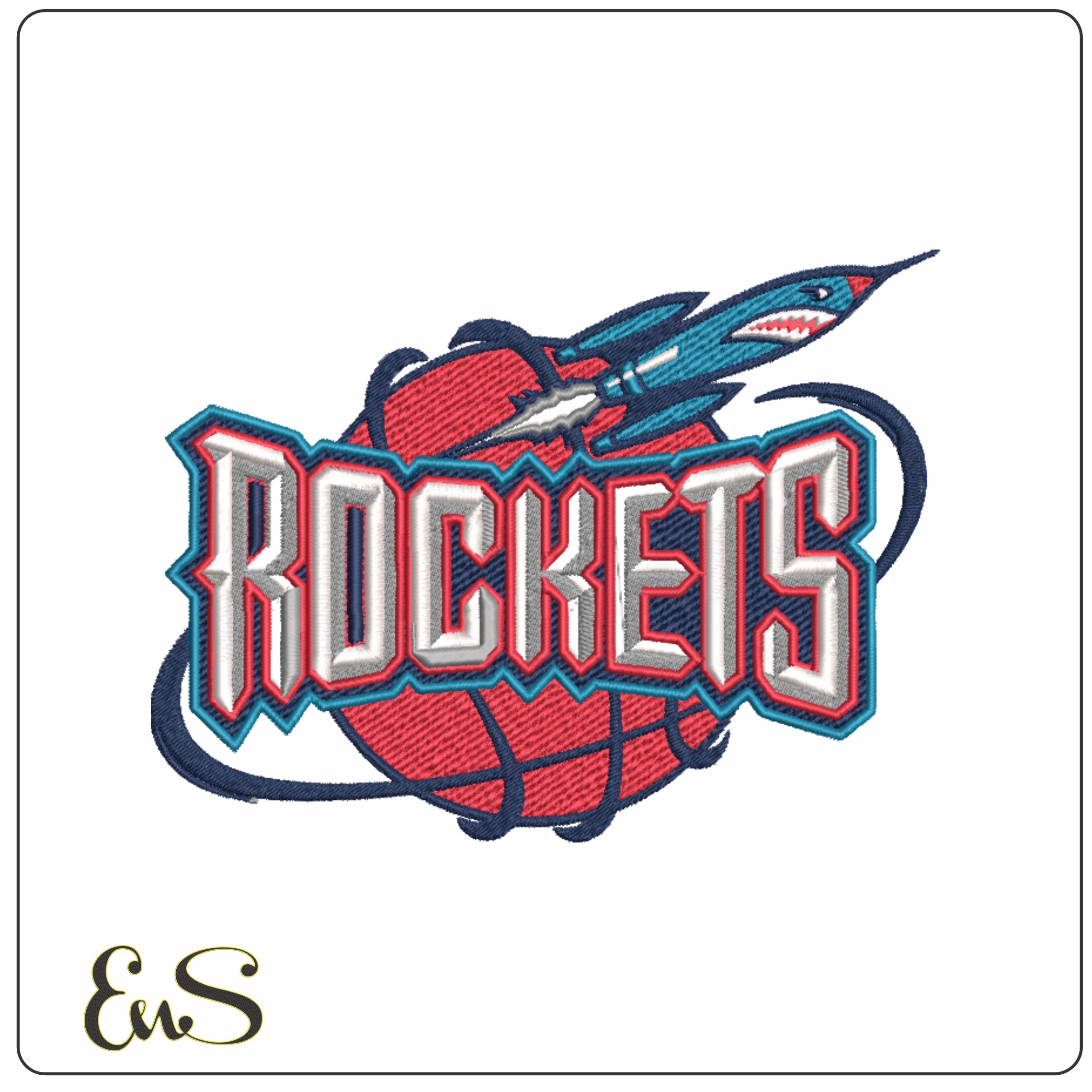 Houston Rockets 1995 NBA Logo  embroidery design -Toyota Center Arena- embroidery  machine pattern embroidery file - instant download