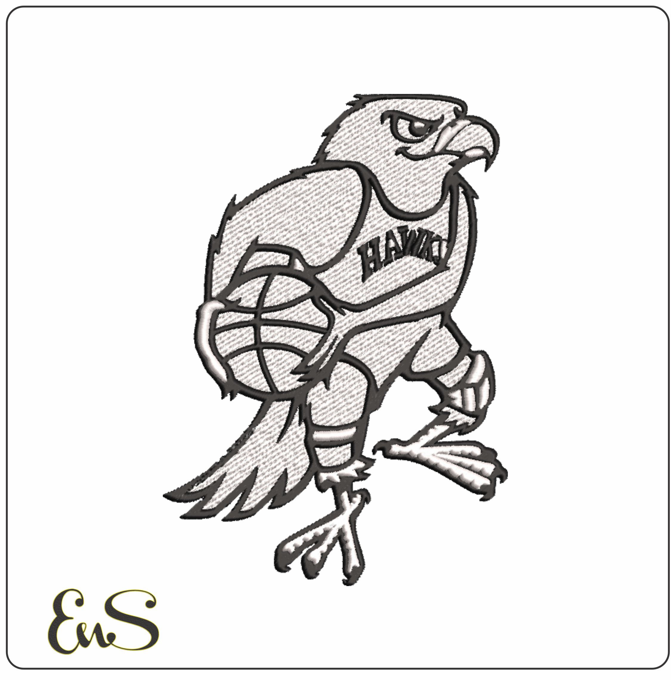 Atlanta Hawks  NBA Logo  embroidery design -State Farm Arena- embroidery  machine pattern embroidery file - instant download