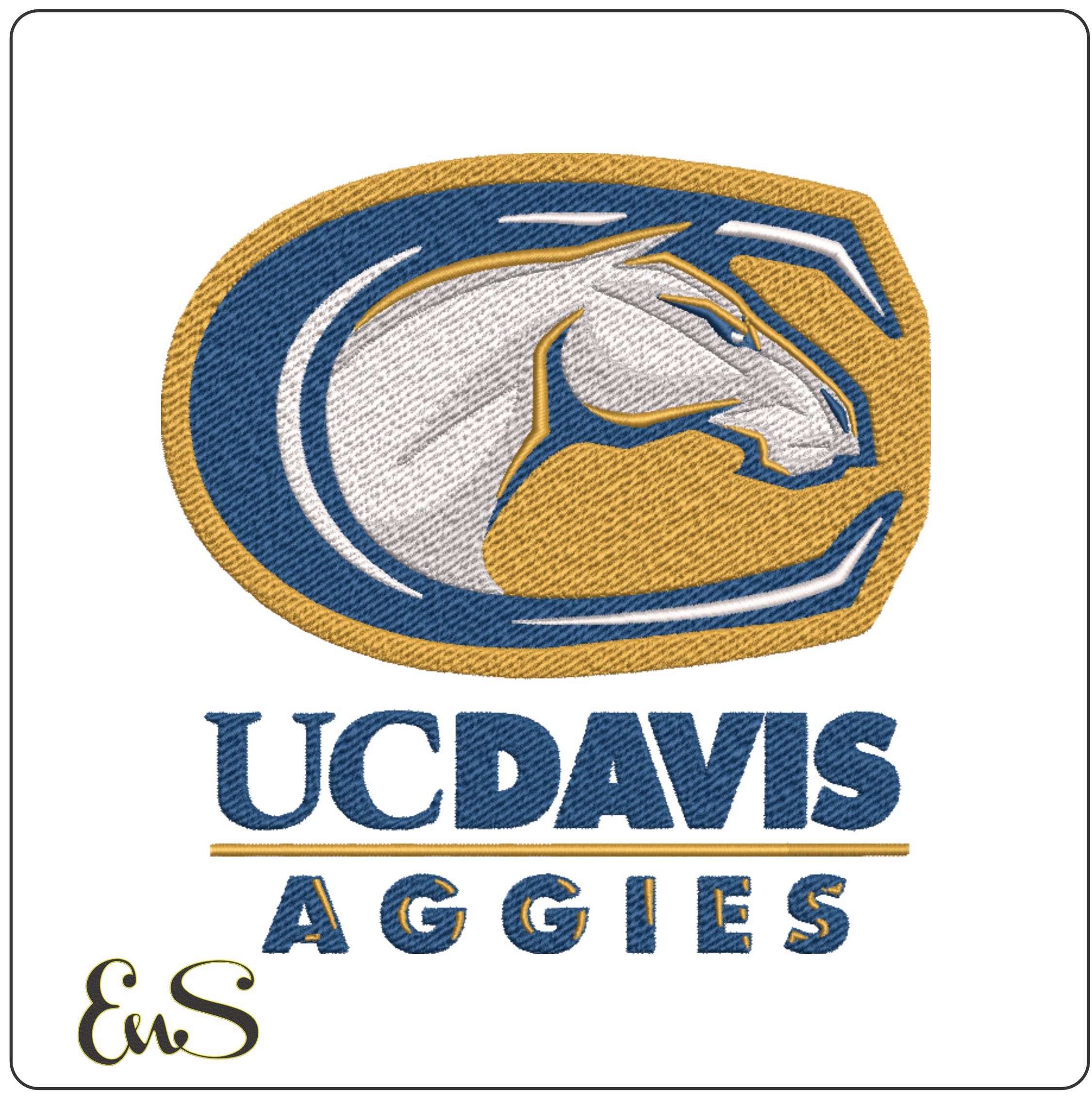 UC Davis Aggies NBA Logo  embroidery design -University Credit Union Center Arena- embroidery  machine pattern embroidery file - instant download