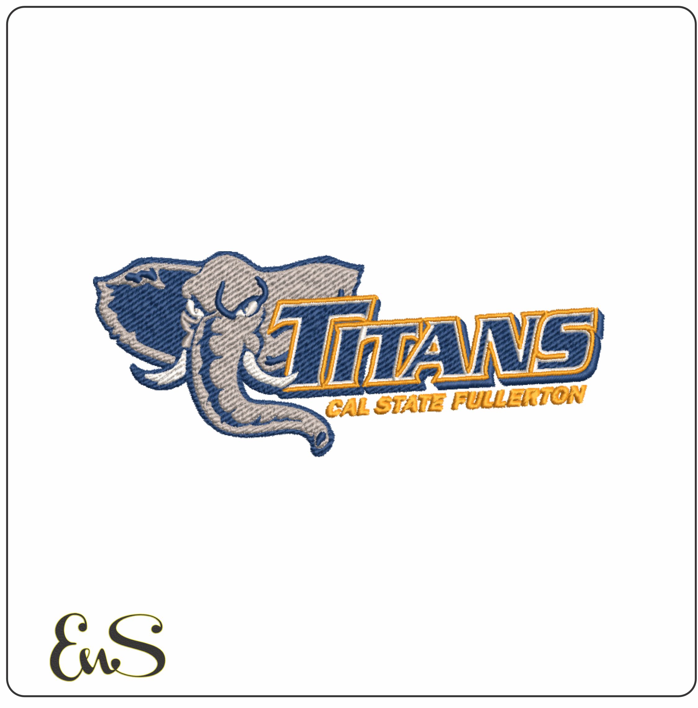 Cal State Fullerton Titans 2000 NBA Logo  embroidery design -Titan Gym Arena- embroidery  machine pattern embroidery file - instant download