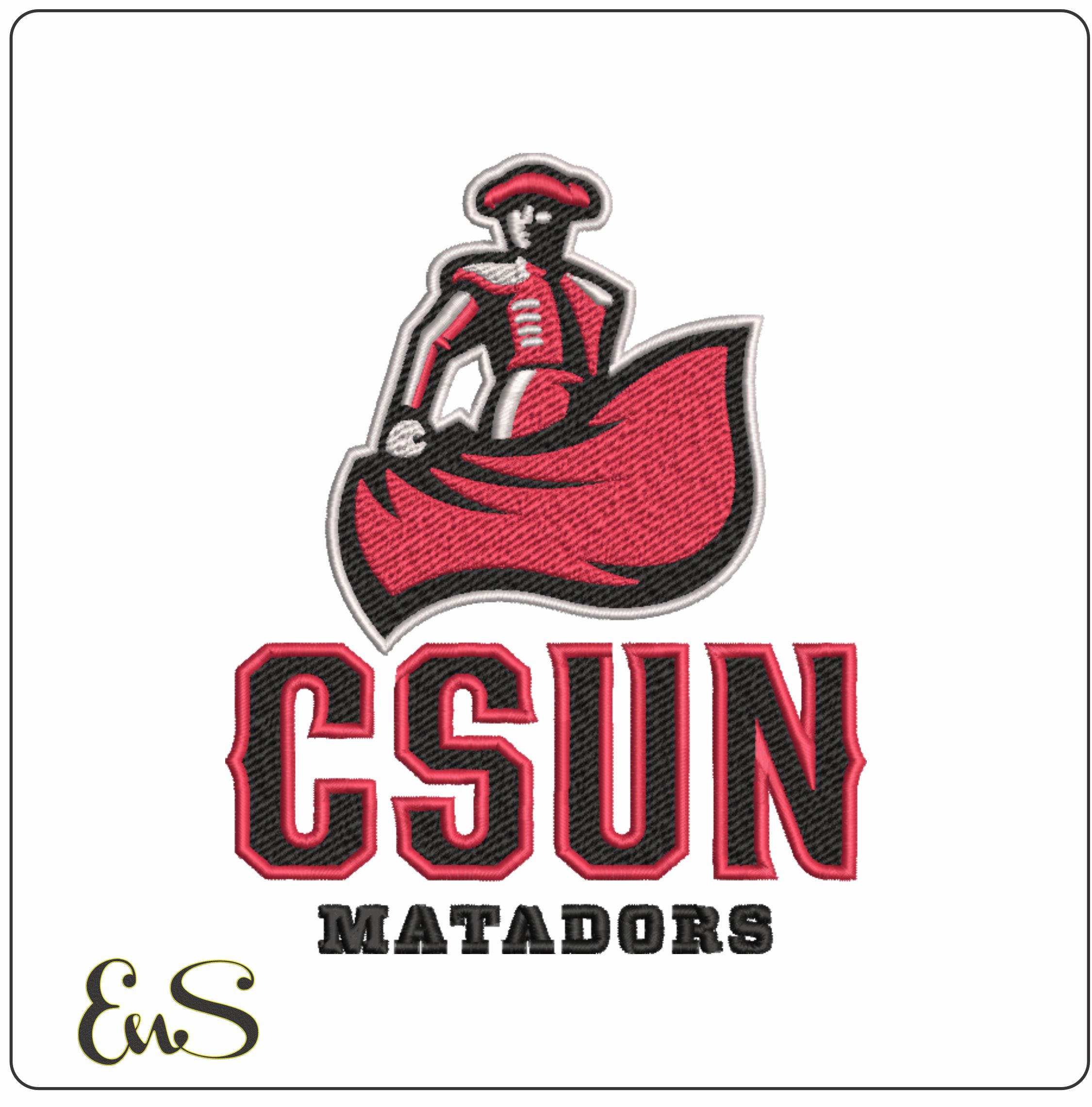 Cal State Northridge Matadors 2000 Logo Embroidery Design