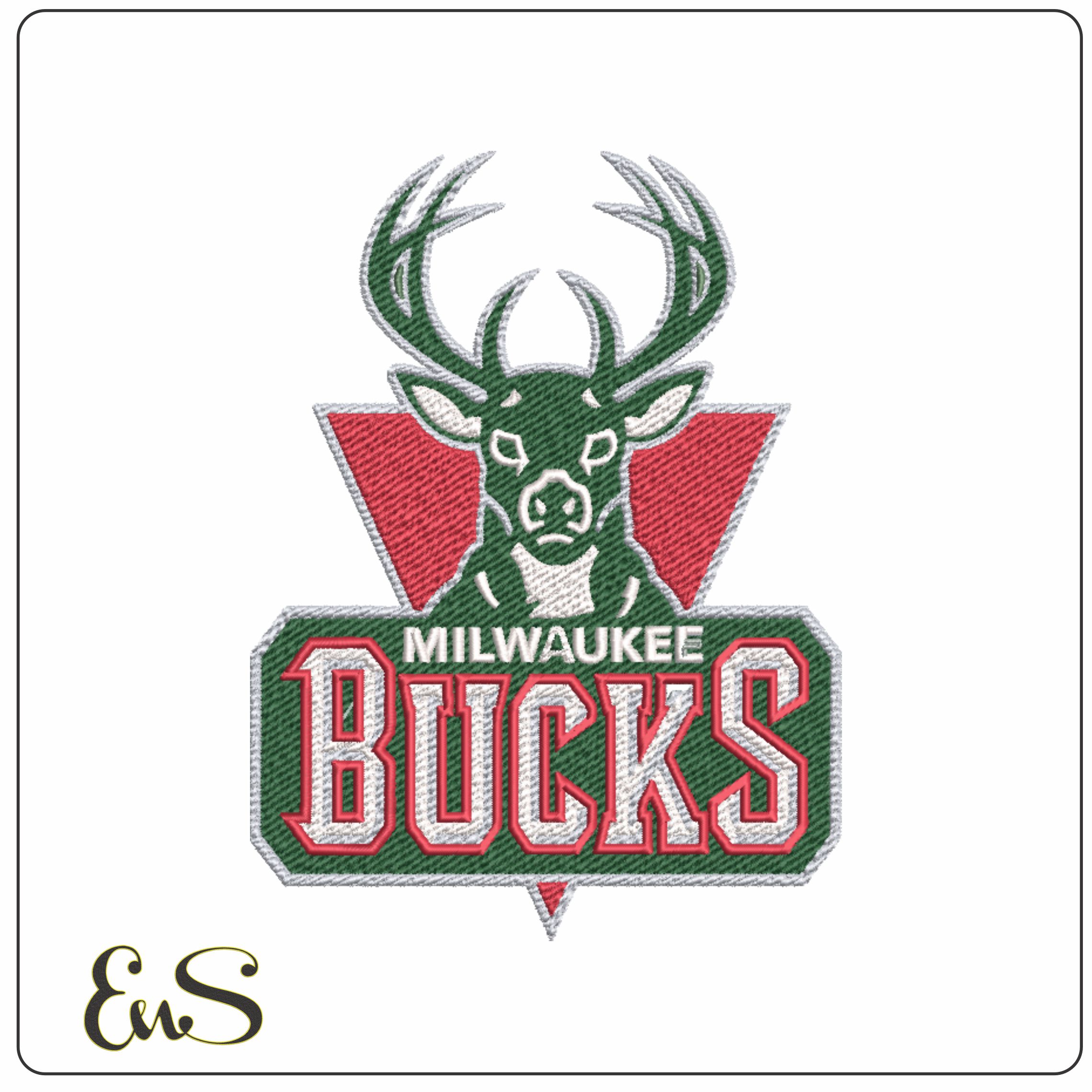 Milwaukee Bucks NBA Logo  embroidery design -Fiserv Forum Arena- embroidery  machine pattern embroidery file - instant download