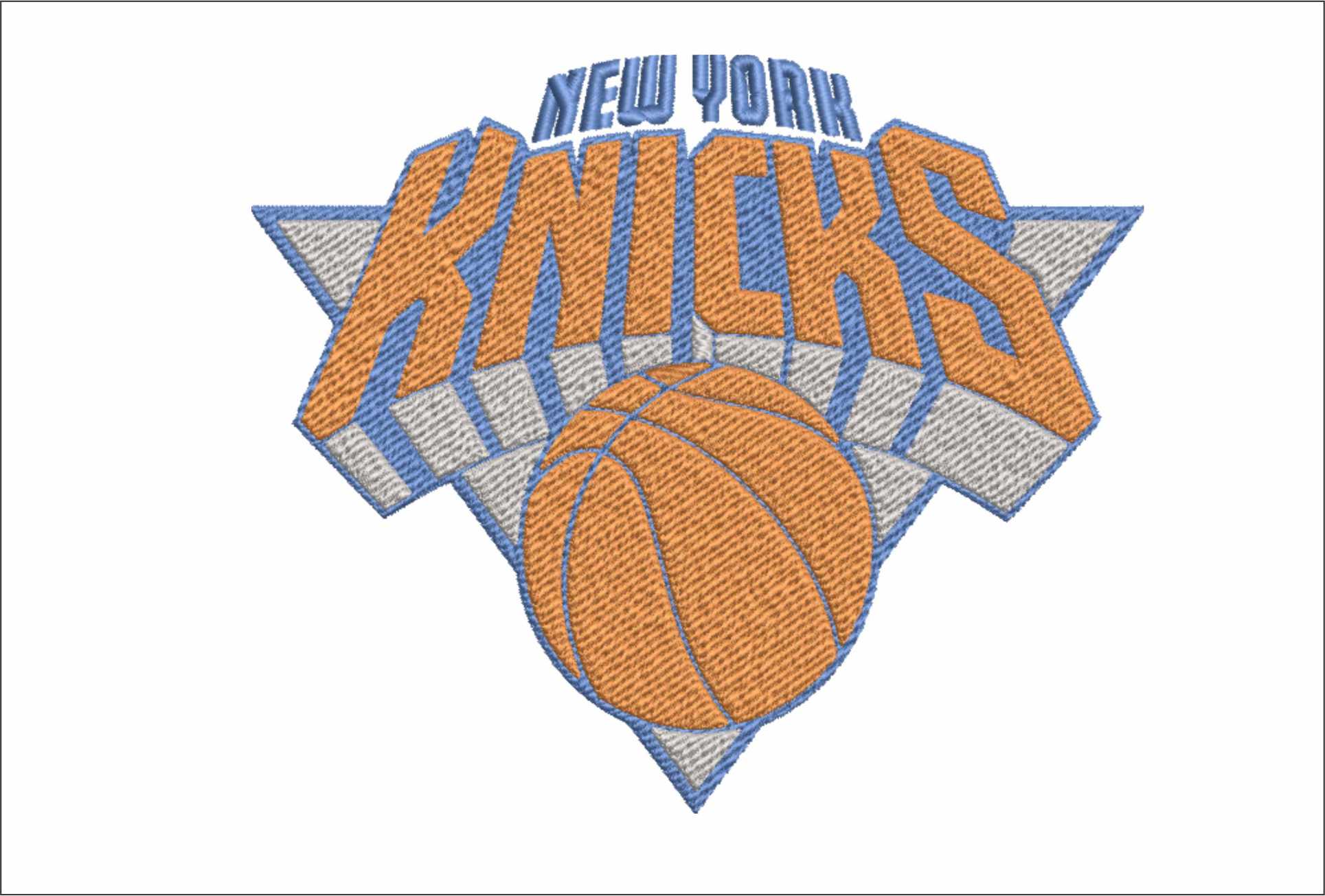 New York Knicks Basketball Triangle Logo Embroidery Design