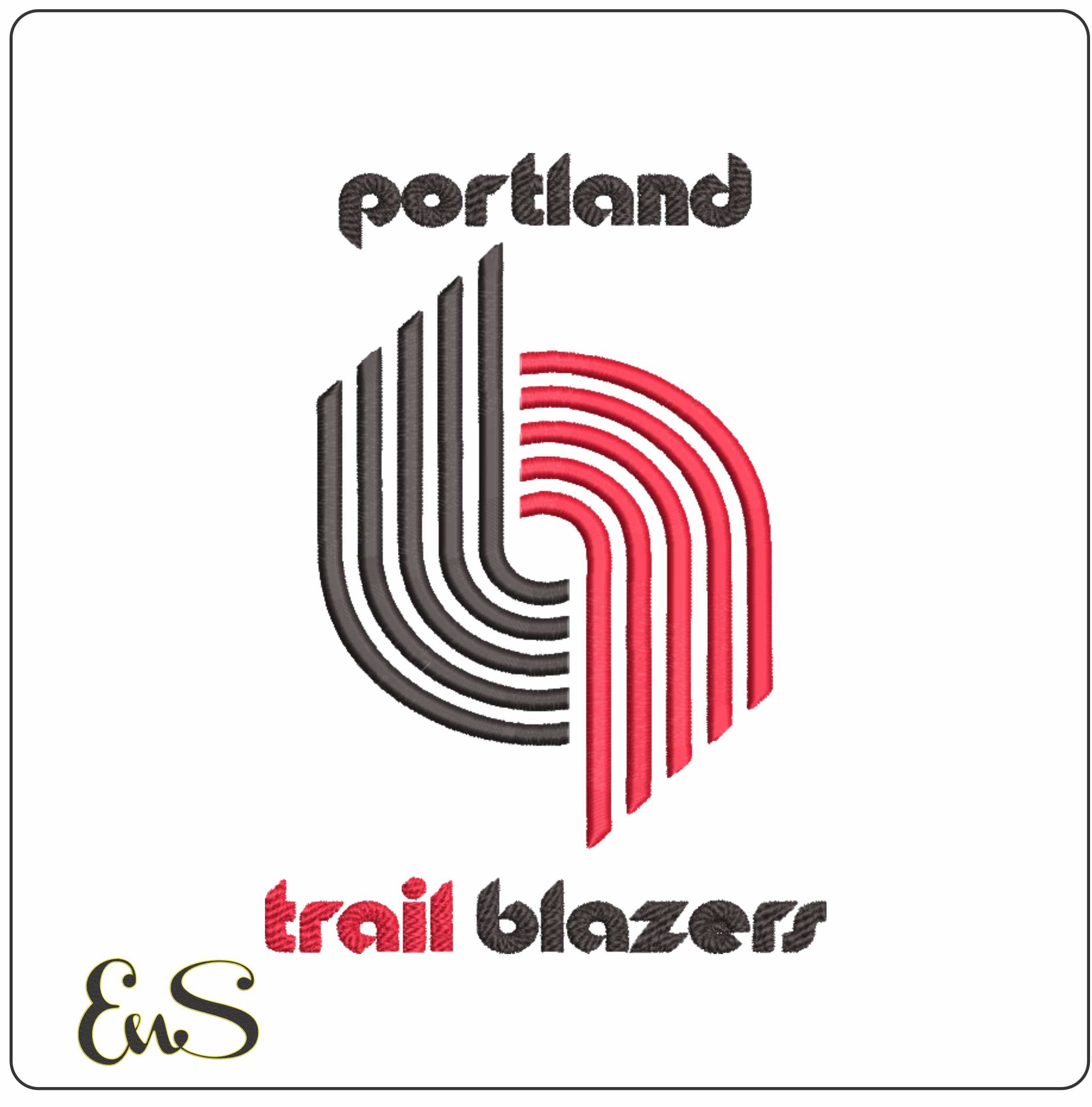 Portland Trail Blazers 1970 NBA Logo embroidery design -Moda Center Arena- embroidery machine pattern embroidery file - instant download