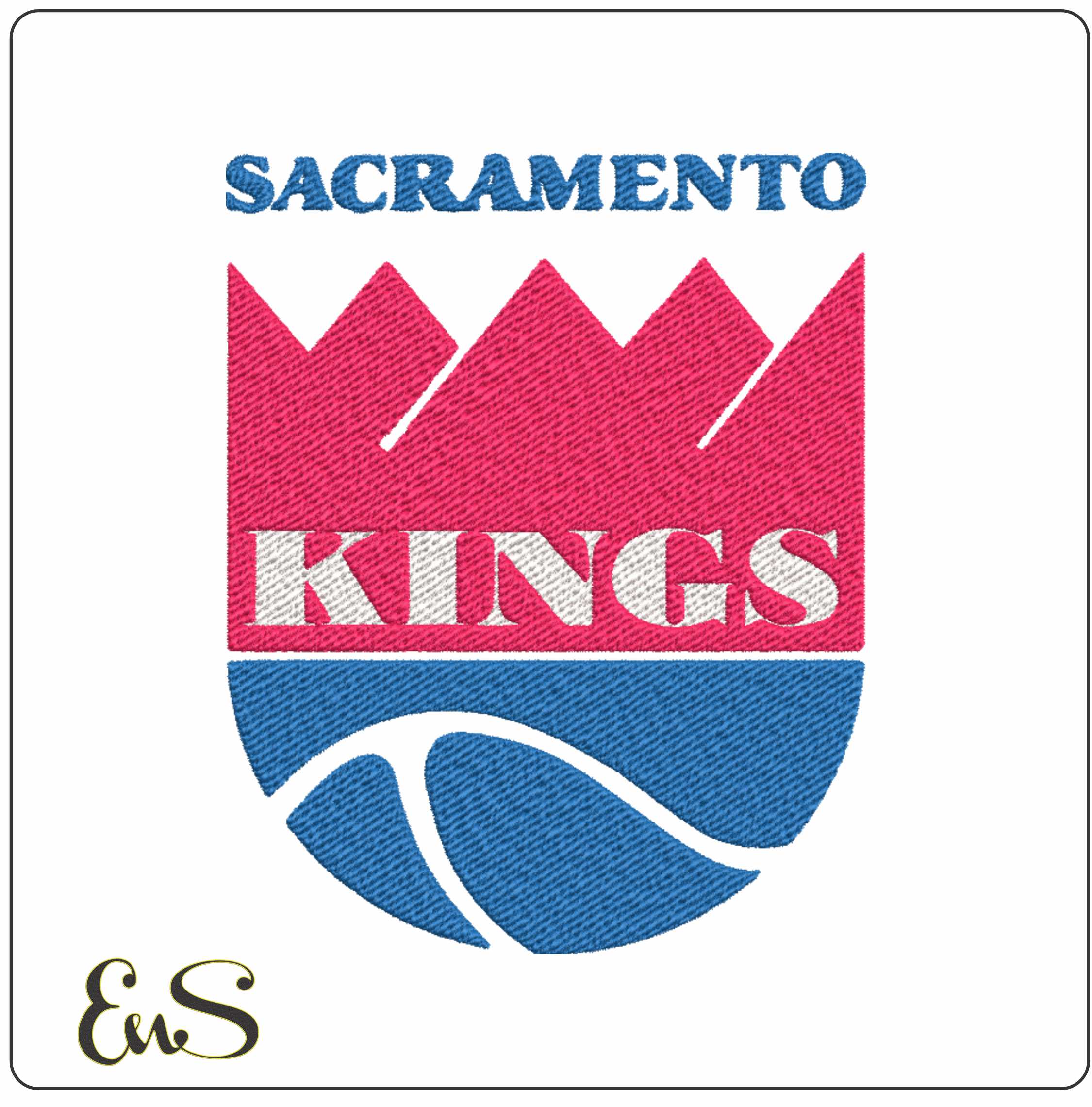 Sacramento Kings 1986 NBA Logo embroidery design -Golden 1 Center Arena- embroidery machine pattern embroidery file - instant download