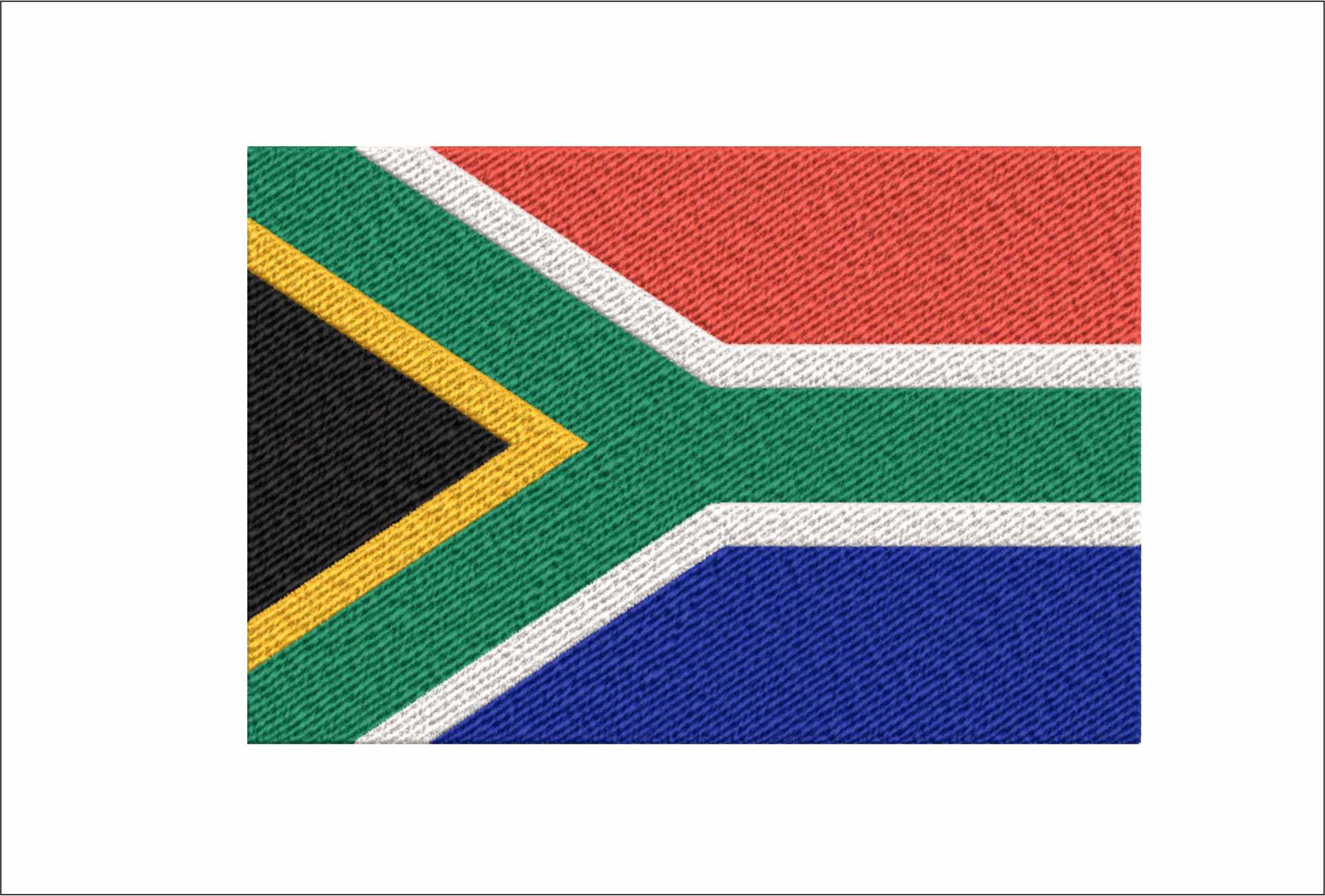 South African National Flag Embroidery Design