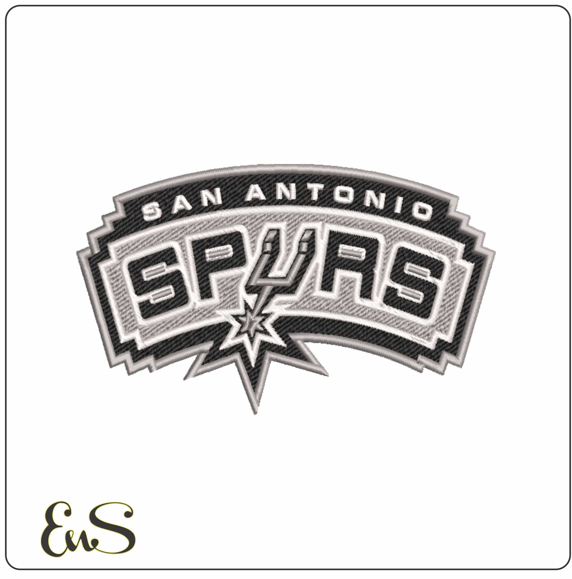 San Antonio Spurs 2002 NBA Logo  embroidery design -Frost Bank Center Arena- embroidery  machine pattern embroidery file - instant download