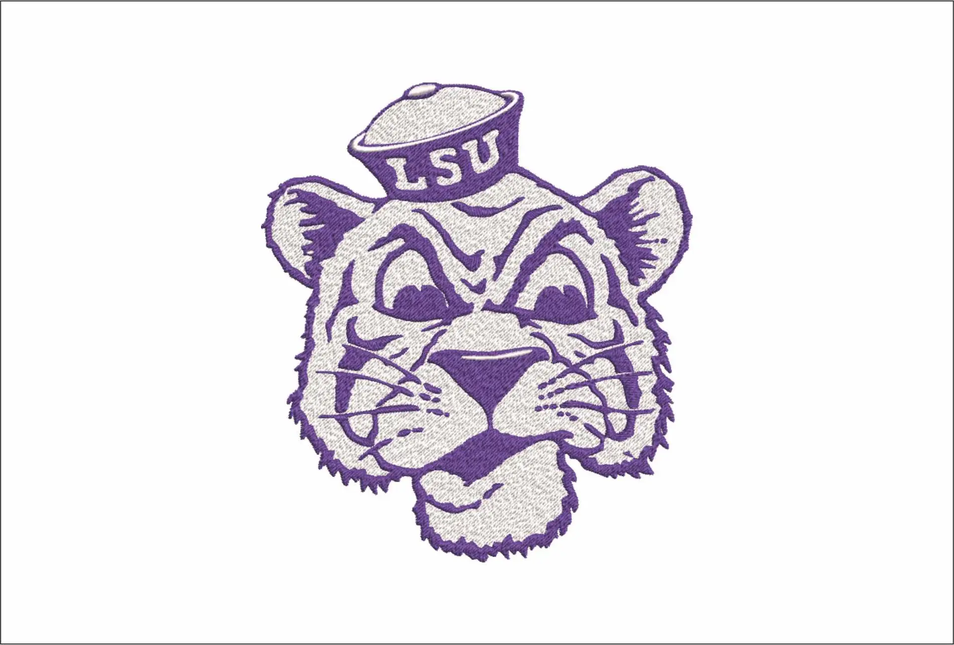 LSU Tigers 1955 Outline embroidery design - Fighting Tigers Logo - Louisiana State University  Logo  embroidery machine  pattern embroidery file