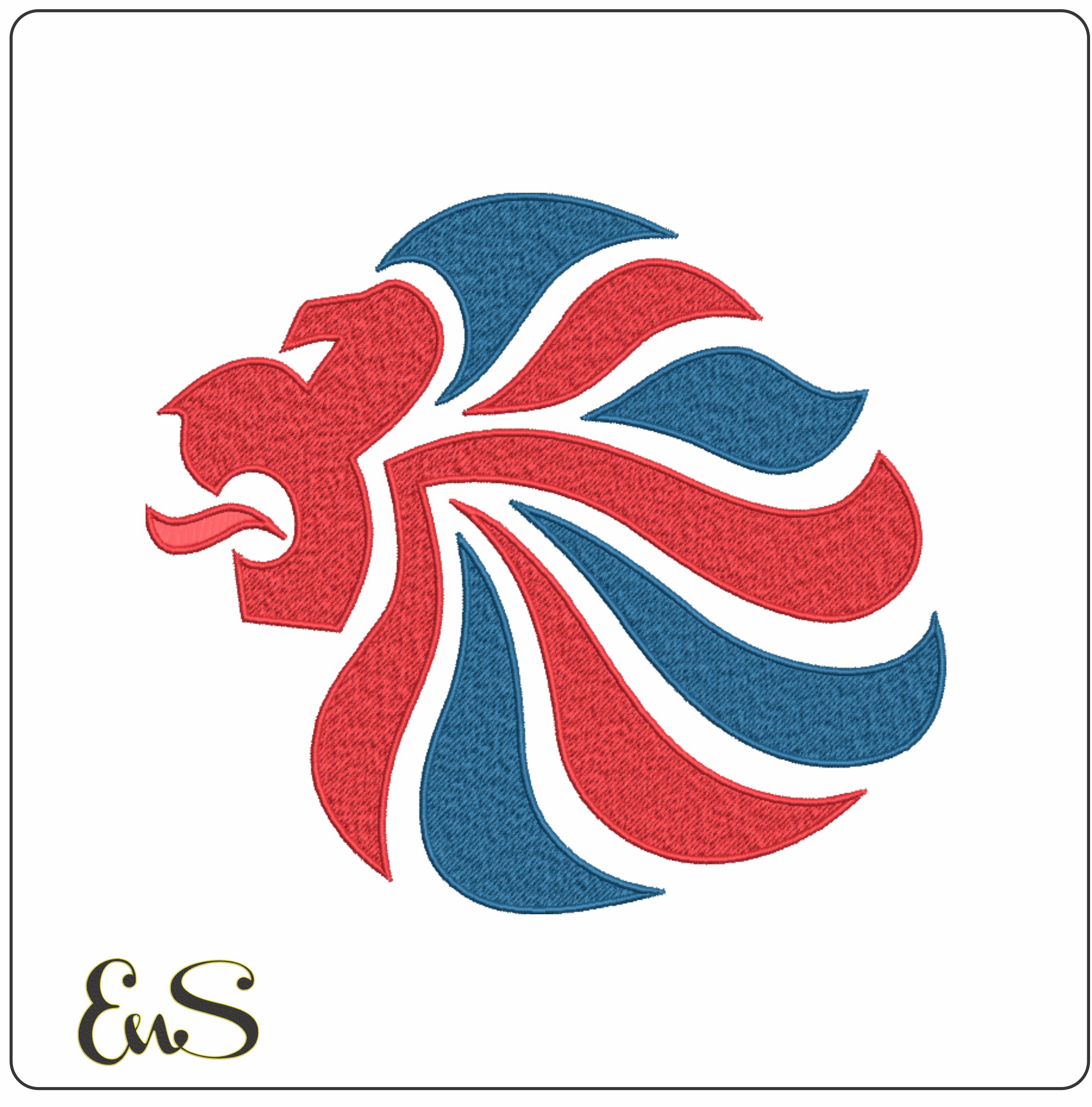 Team GB Lion Outlined embroidery design - Paris 2024 - Olympic committee  Logo  embroidery machine  pattern embroidery file - instant download