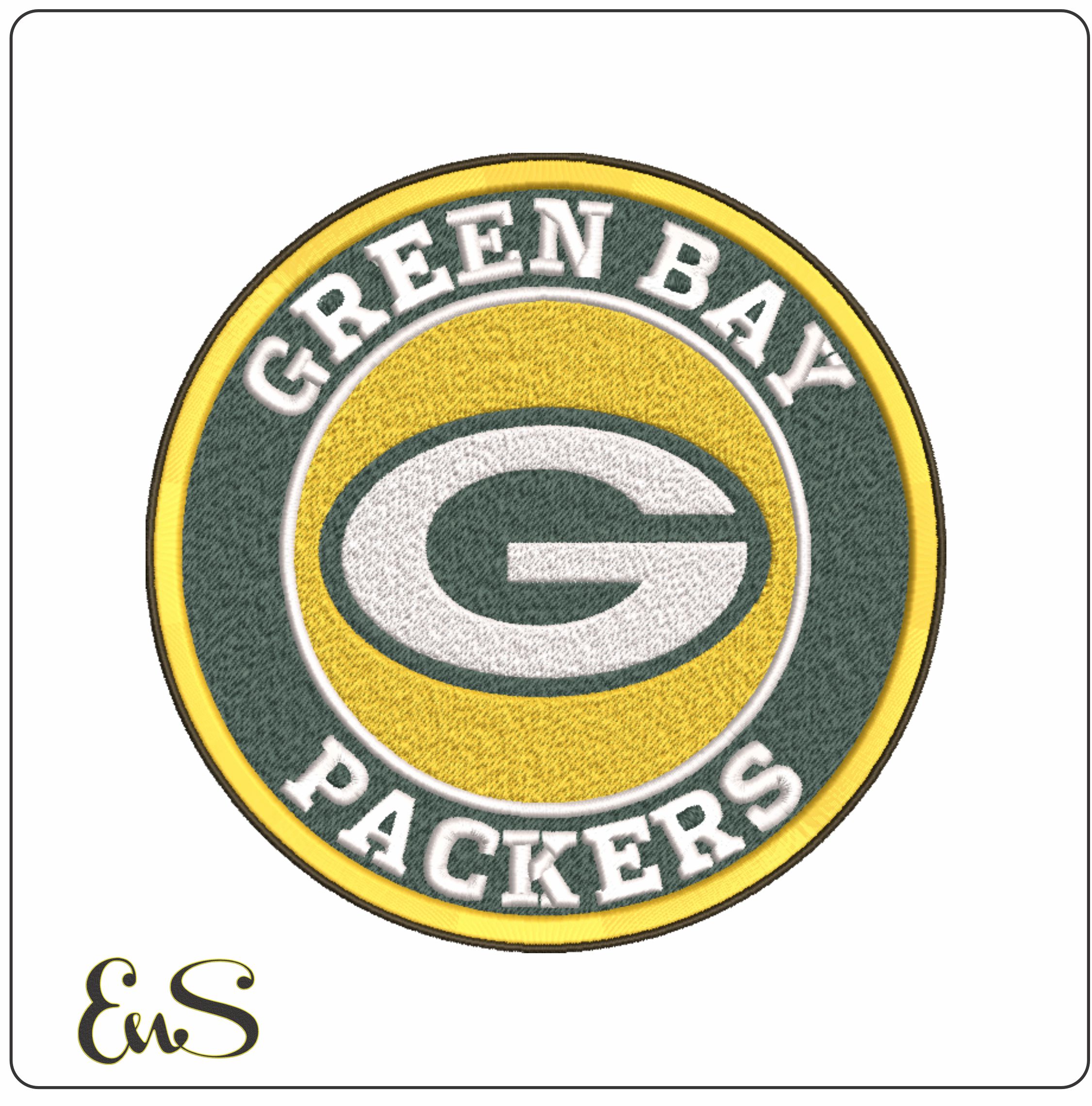 Green Bay Packers G Emblem Embroidery Design