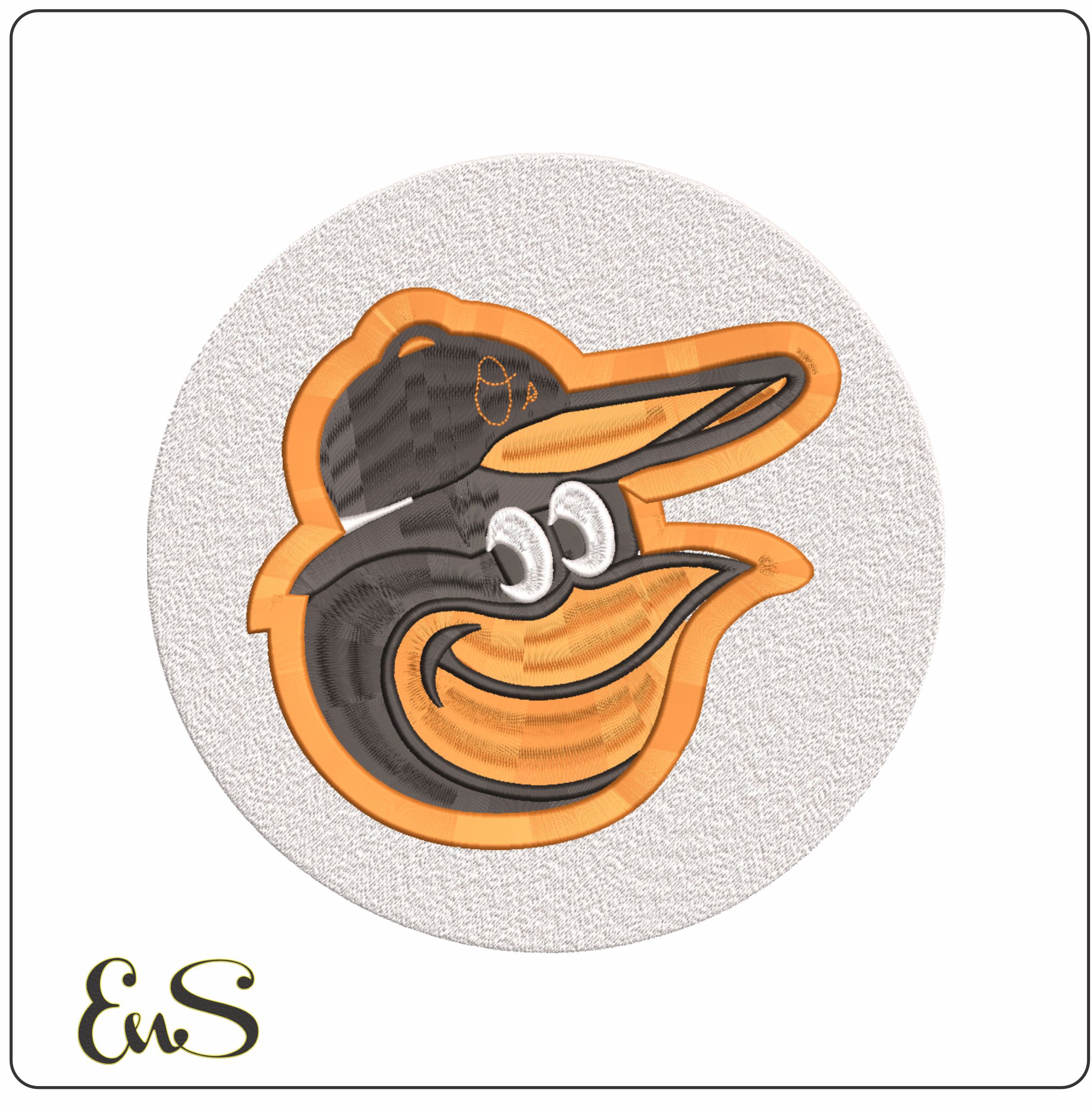 Baltimore Orioles Logo Embroidery Design