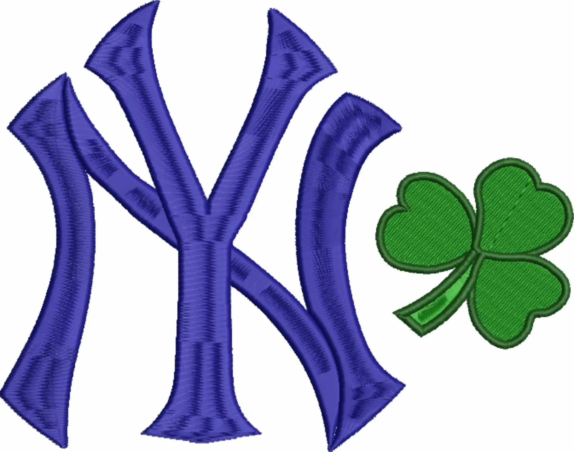 New York Yankees Clover - Major league Baseball logo - MLB embroidery machine pattern embroidery file - instant download