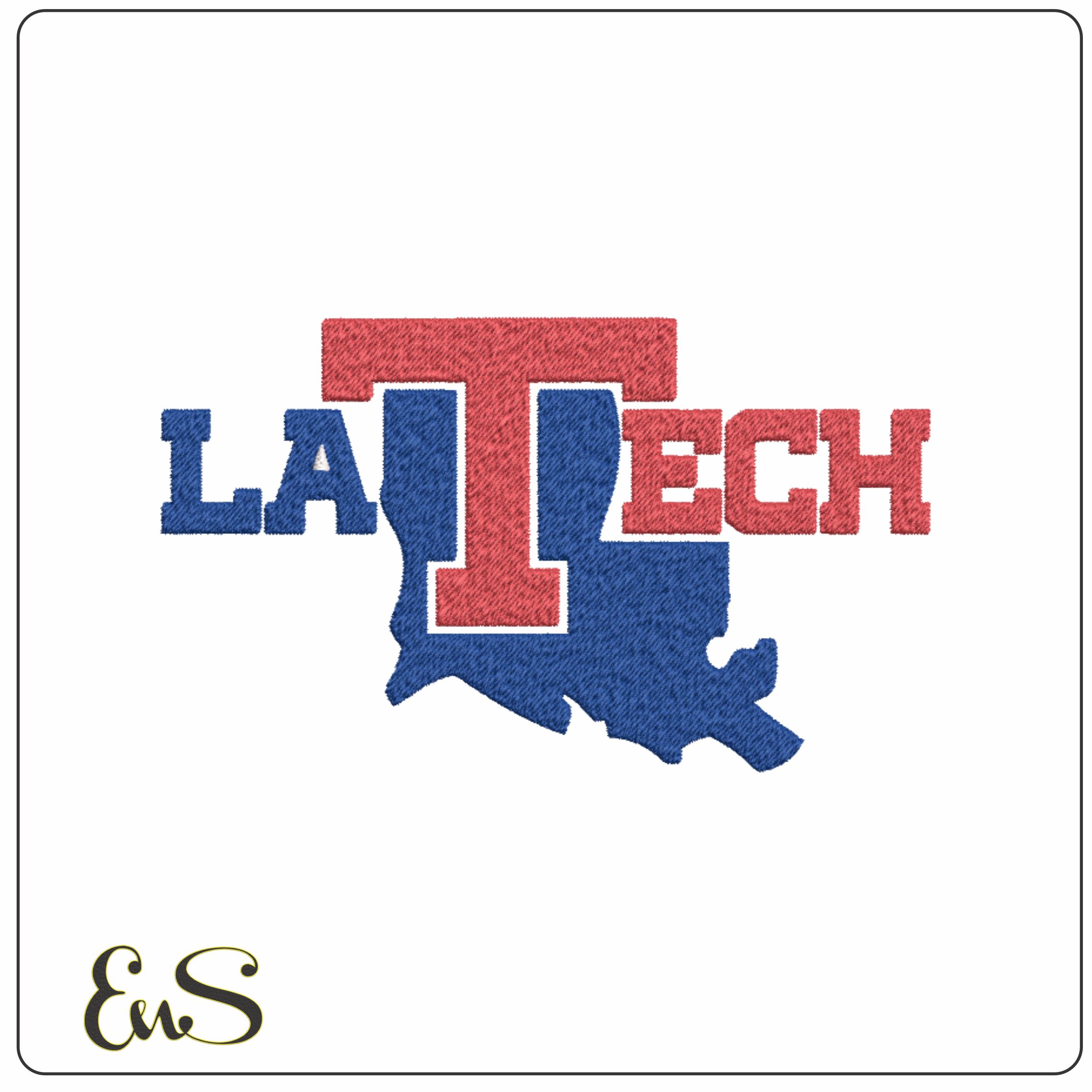 Louisiana Tech embroidery design - Louisiana Tech Bulldogs Logo  embroidery machine  pattern embroidery file - instant download in a frame