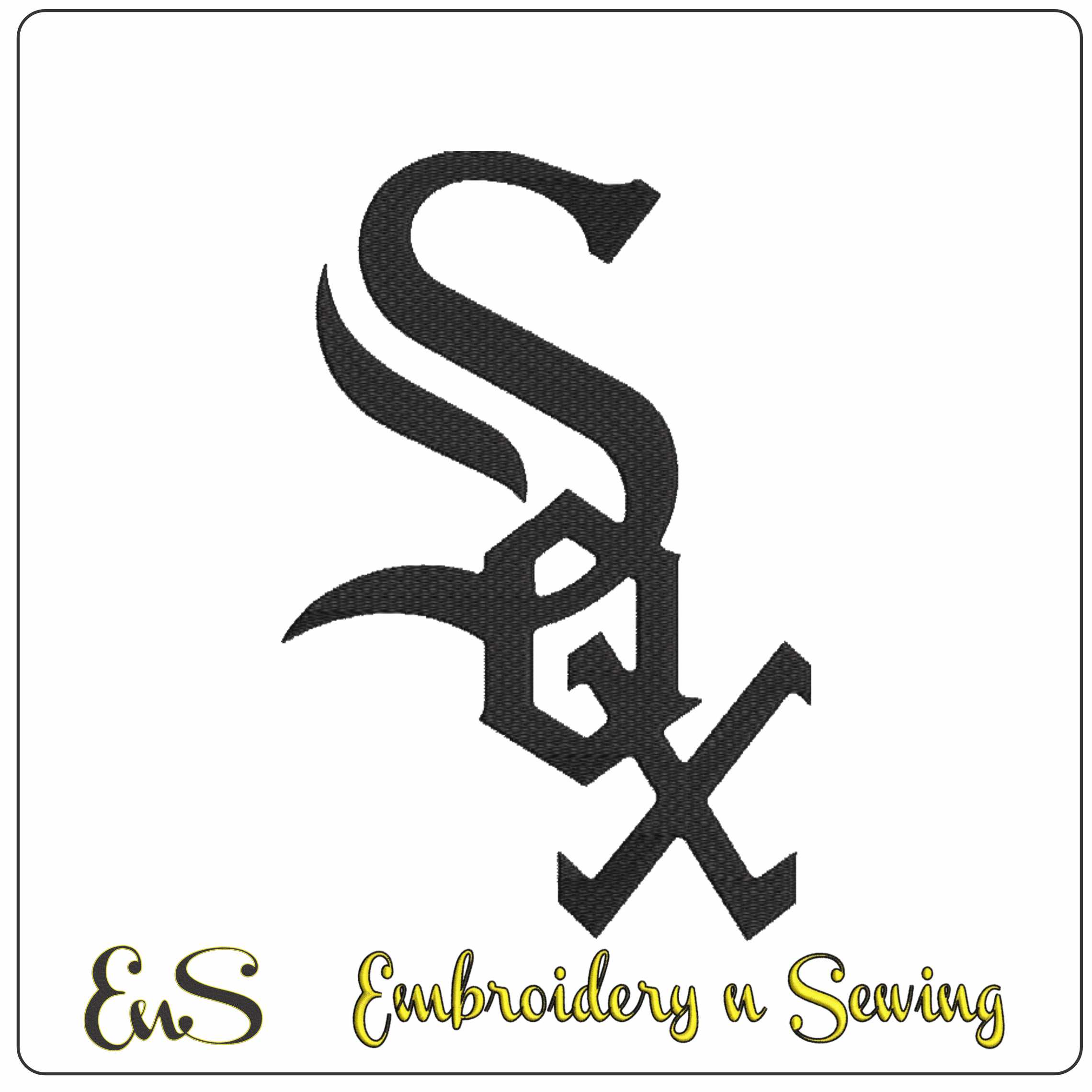 Chicago White Sox Black Sox Logo Embroidery Design
