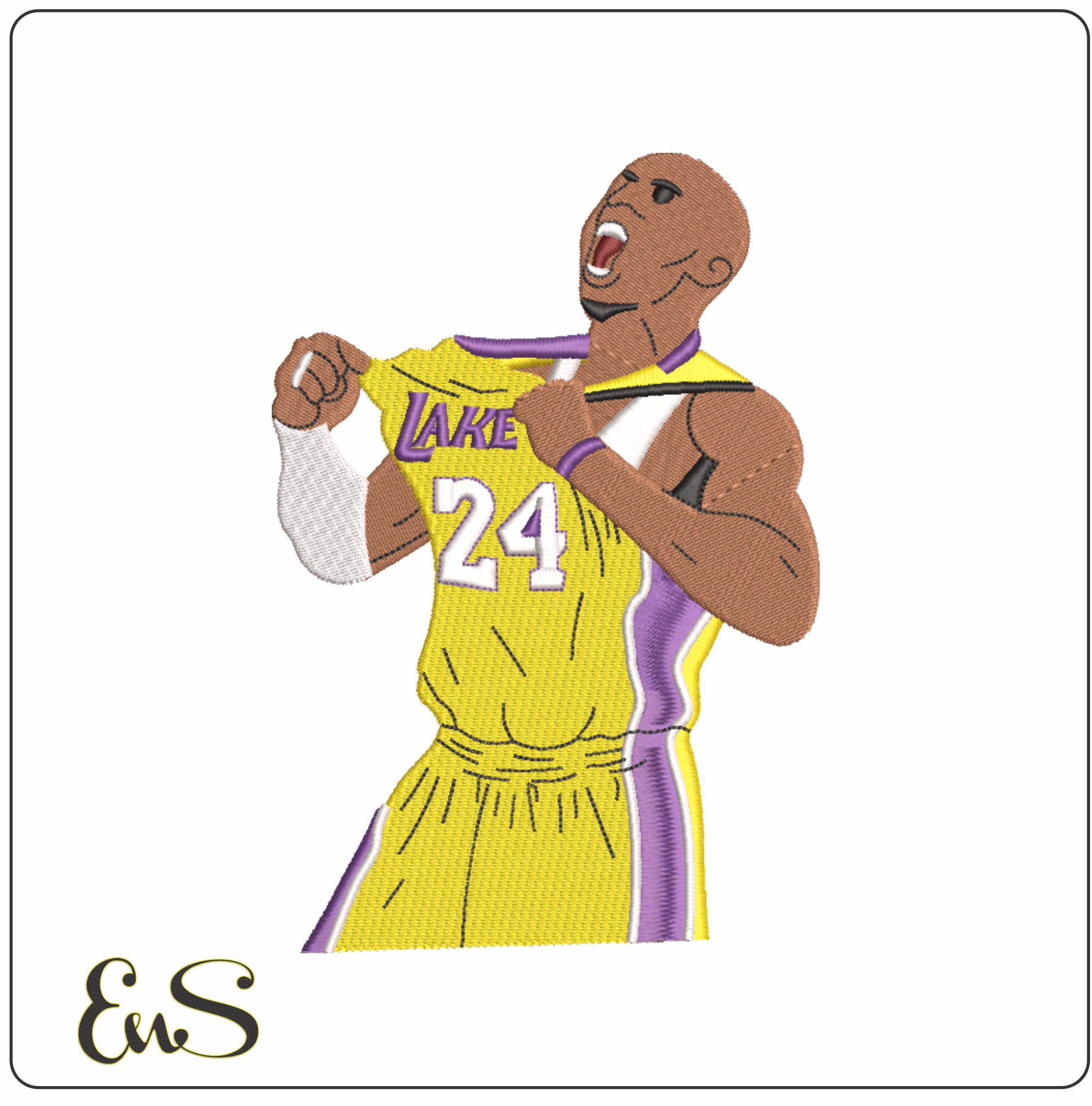 Kobe Bryant 24 Lakers NBA Logo  embroidery design - Crypto com  Arena- embroidery machine pattern file - instant download