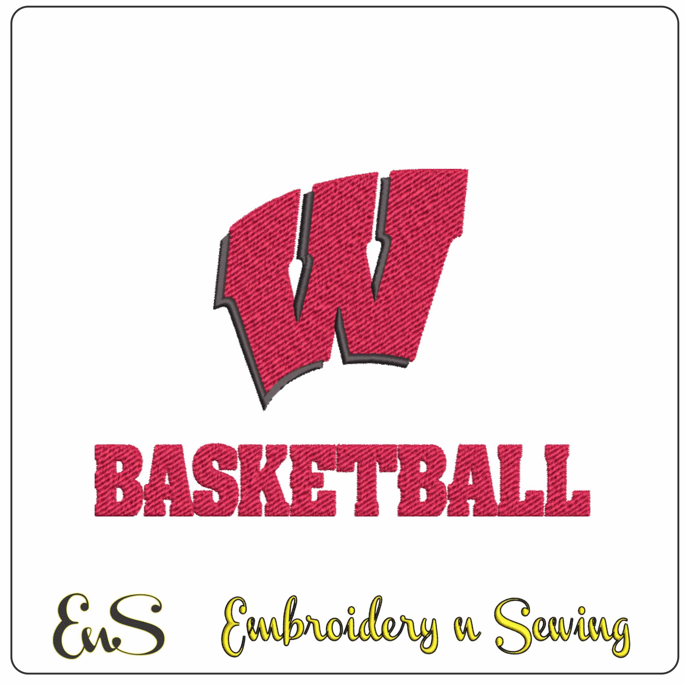 Wisconsin Badgers NCAA Logo Embroidery Design