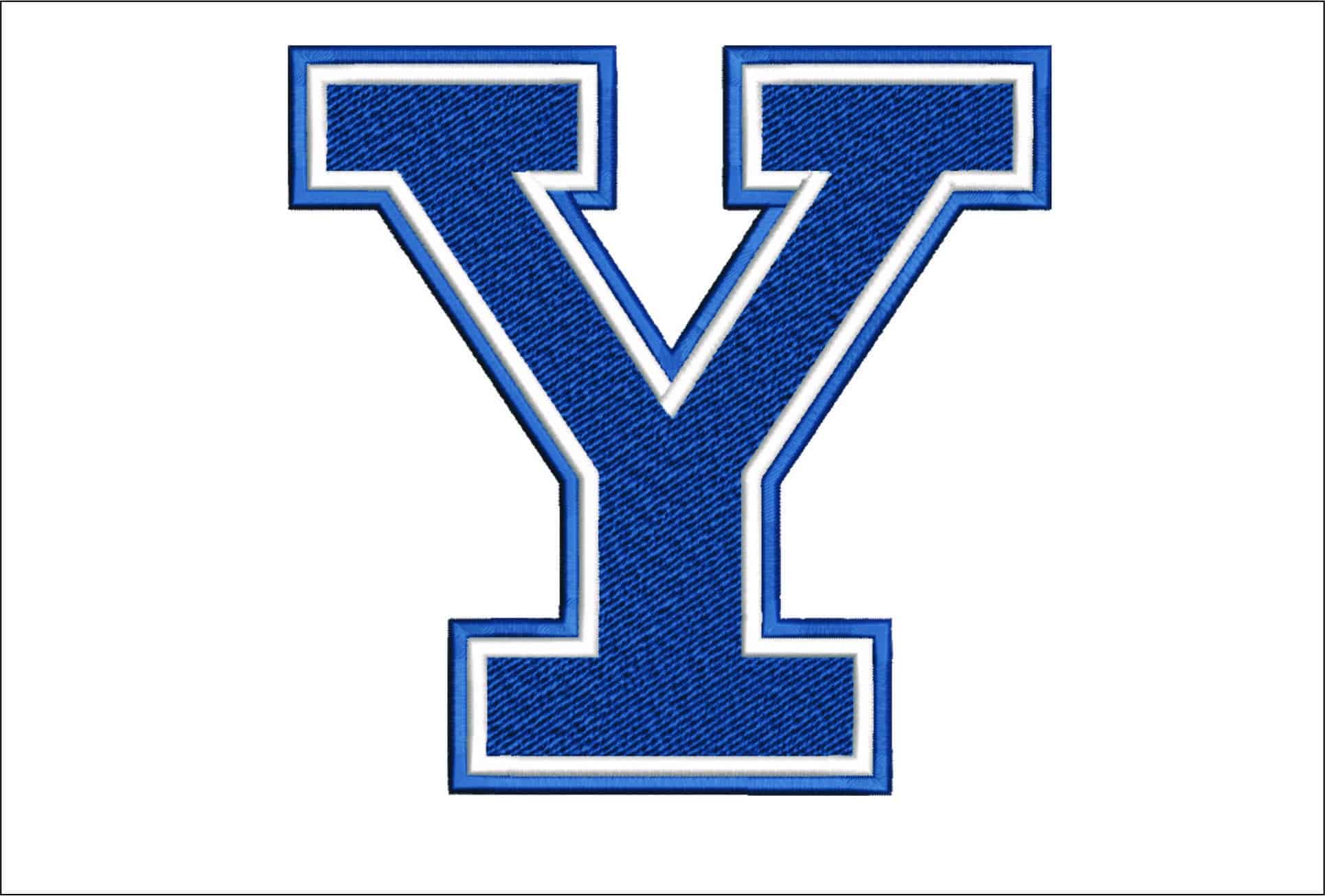 Yale Bulldogs Block Y Logo Embroidery Design