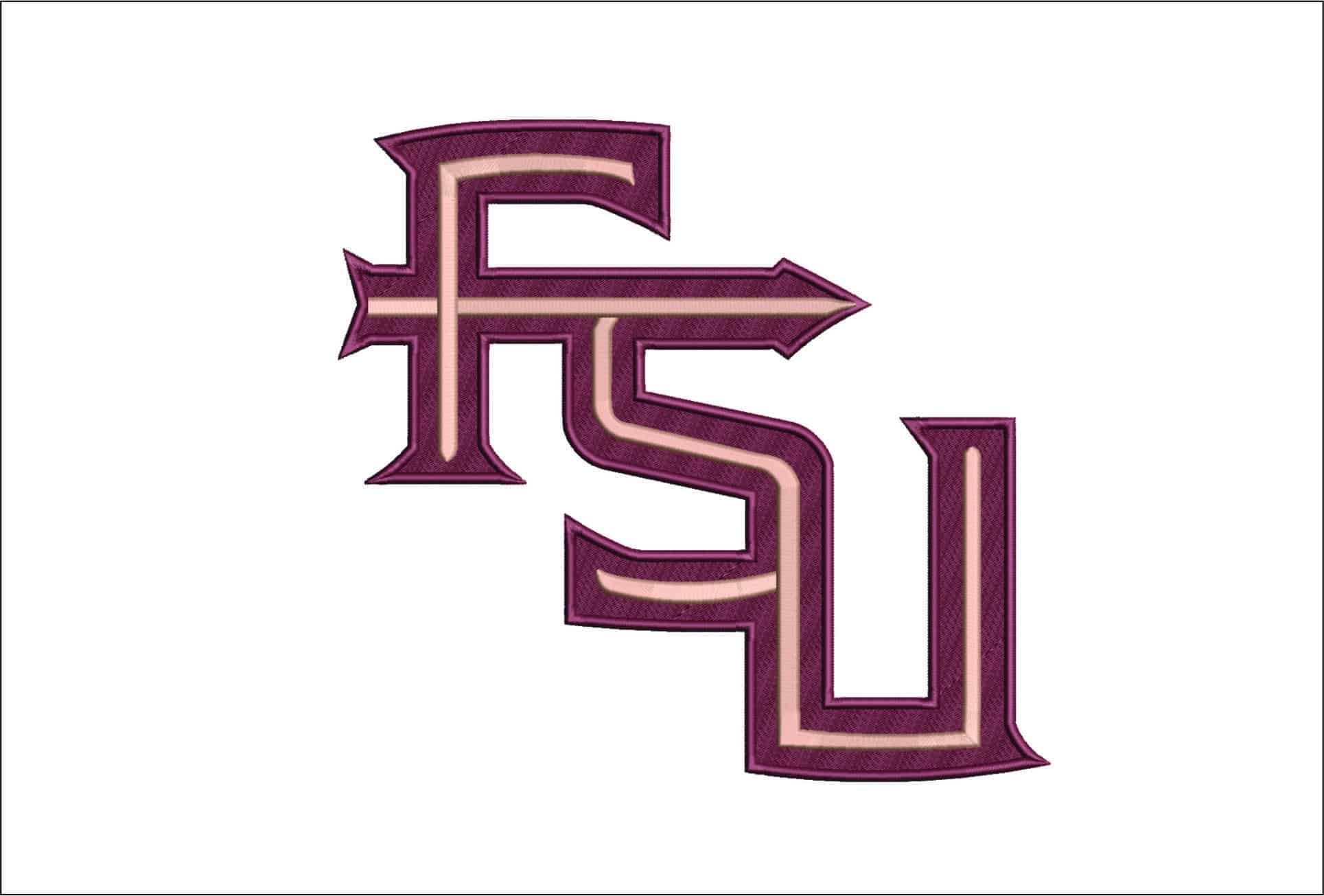 Florida State Seminoles FSU Spear Monogram Embroidery Design