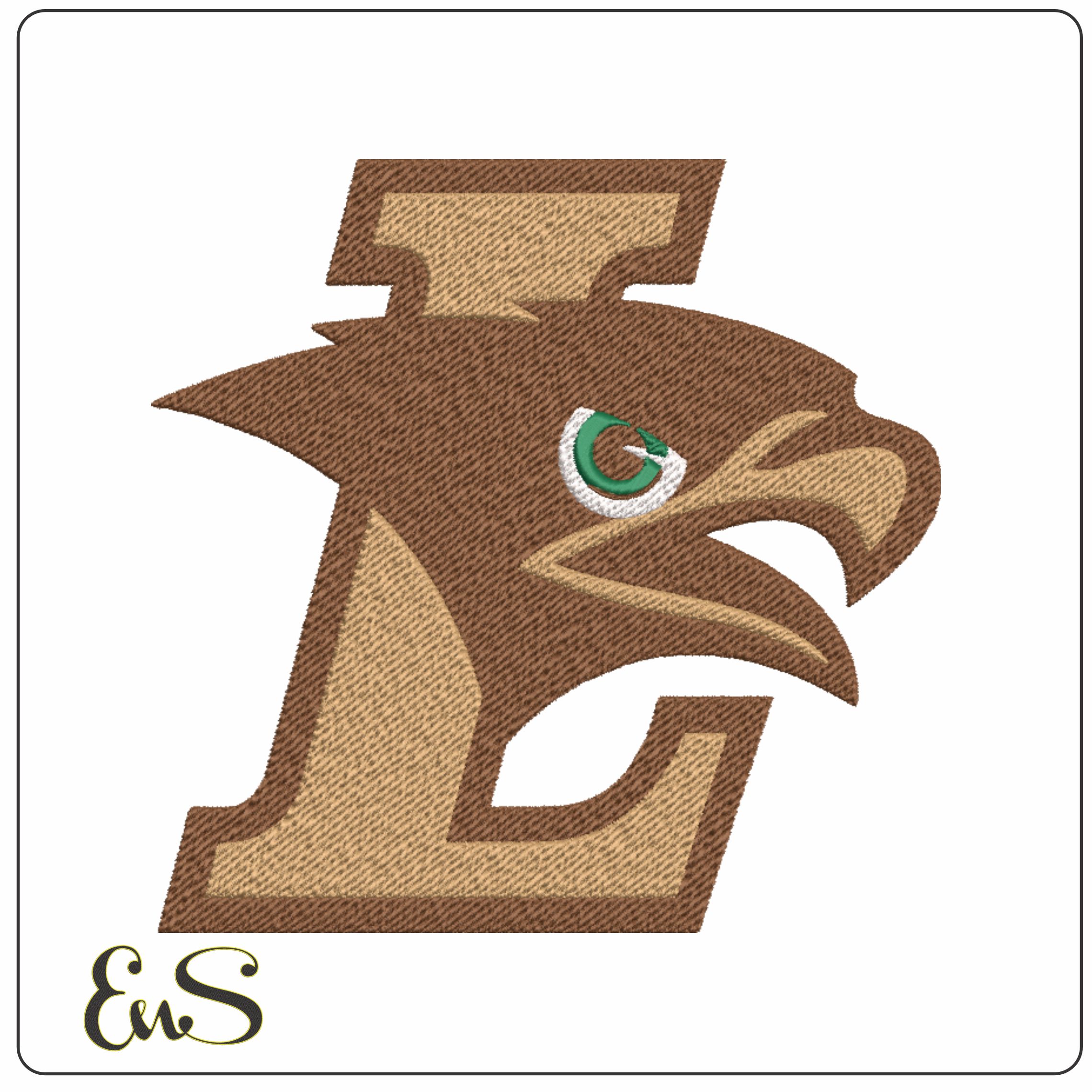 Lehigh Mountain Hawks Logo Embroidery Design