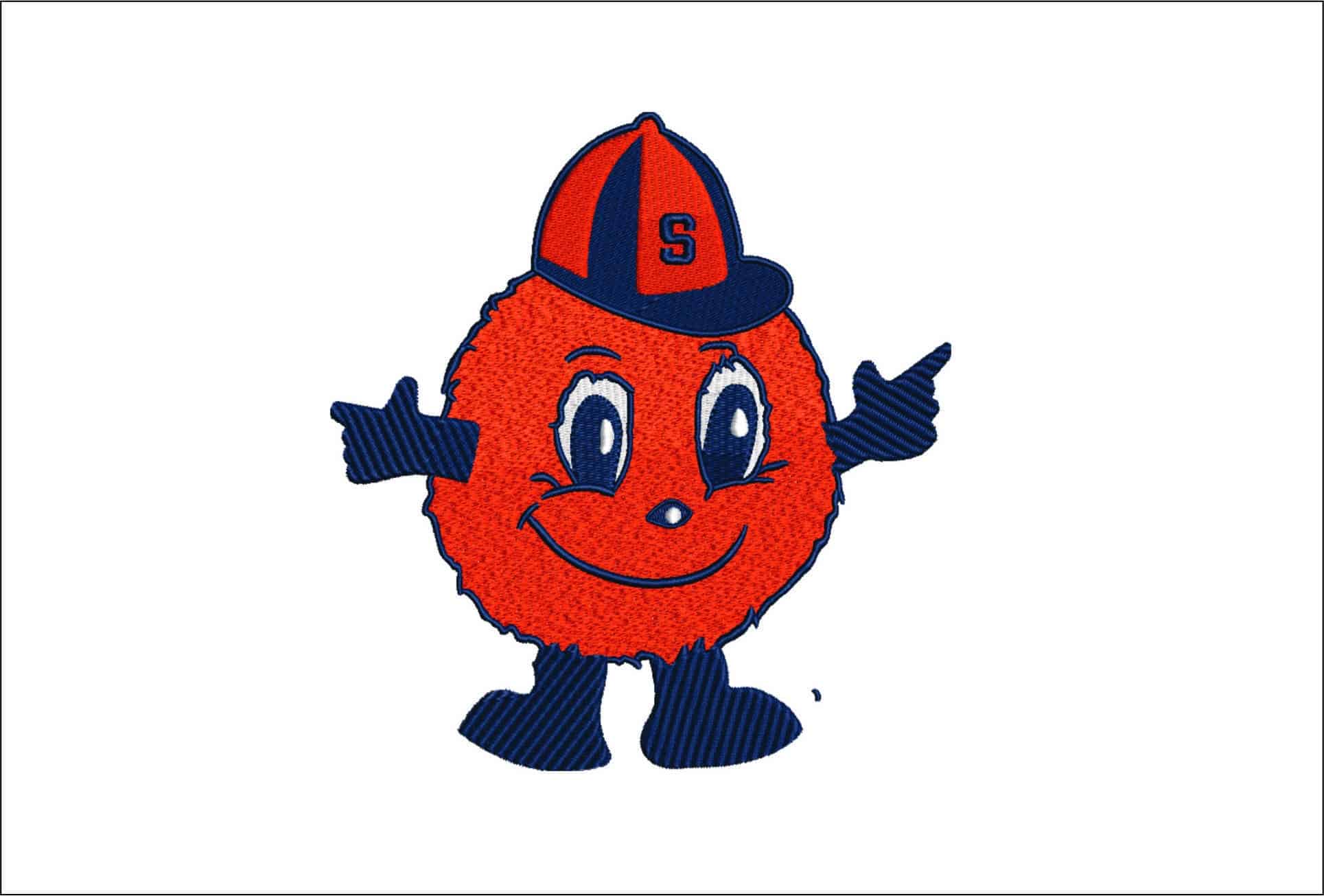 Syracuse Orange Otto the Orange Mascot Embroidery Design