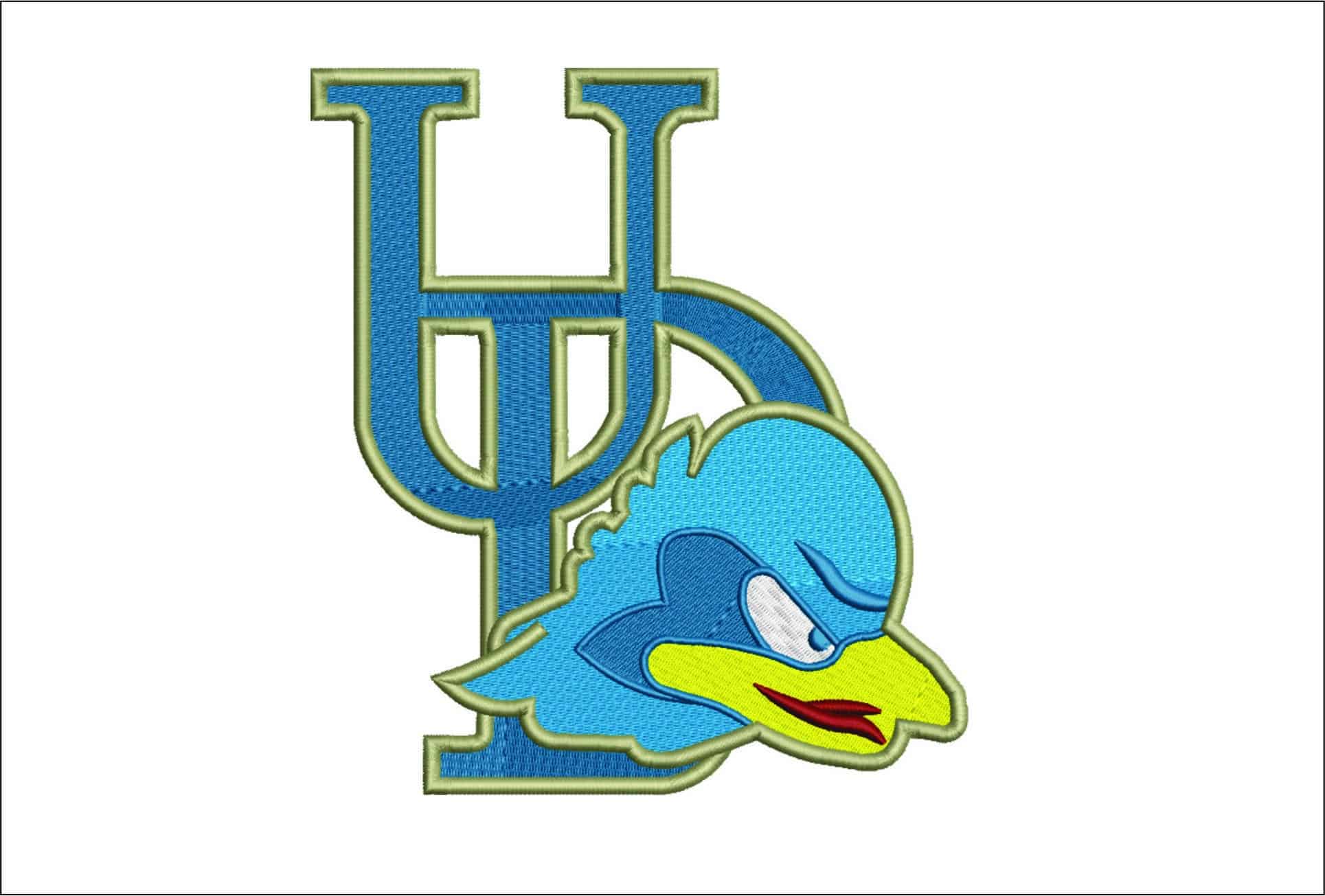 Delaware Blue Hens Logo Embroidery Design