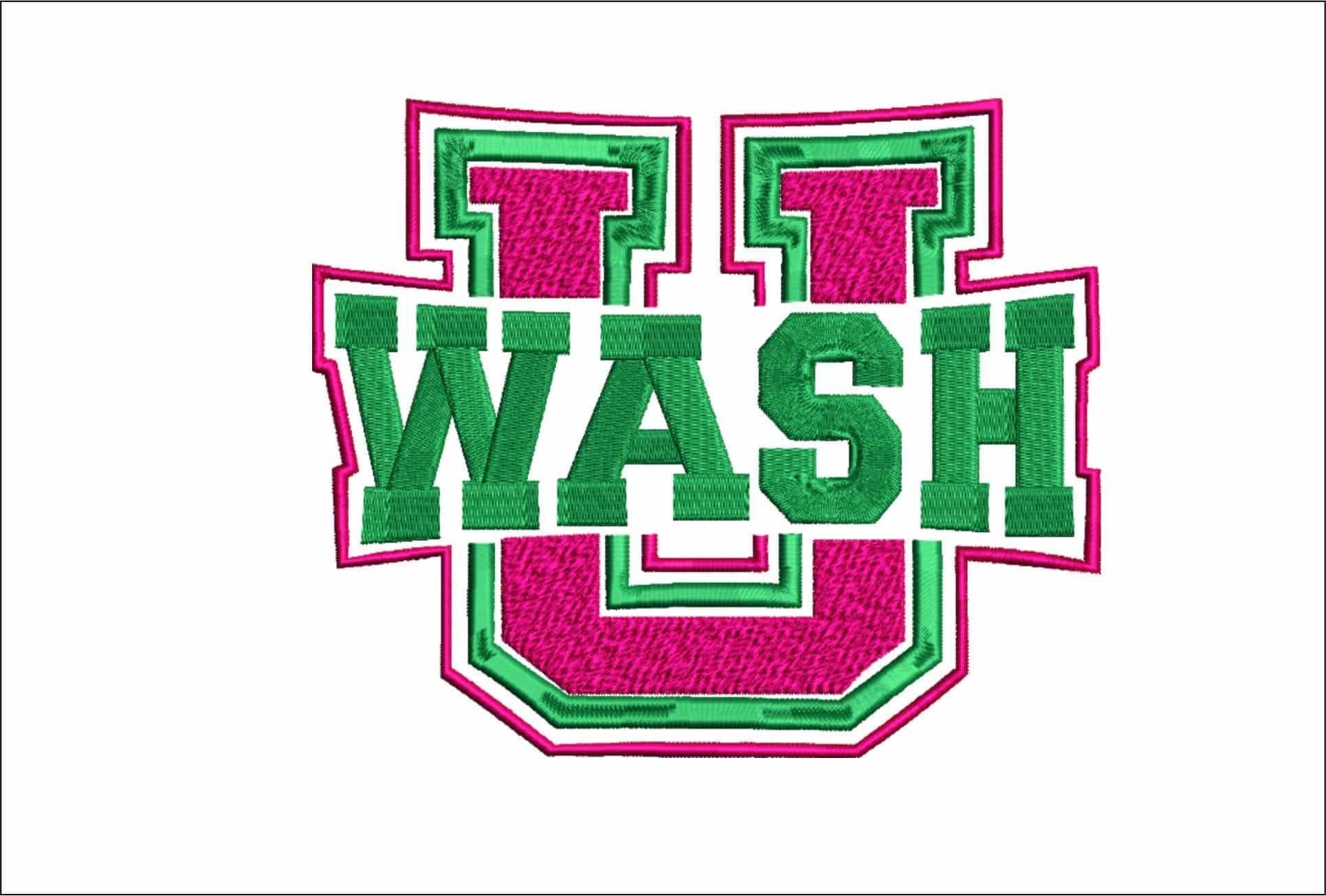 Washington University Bears Logo Embroidery Design
