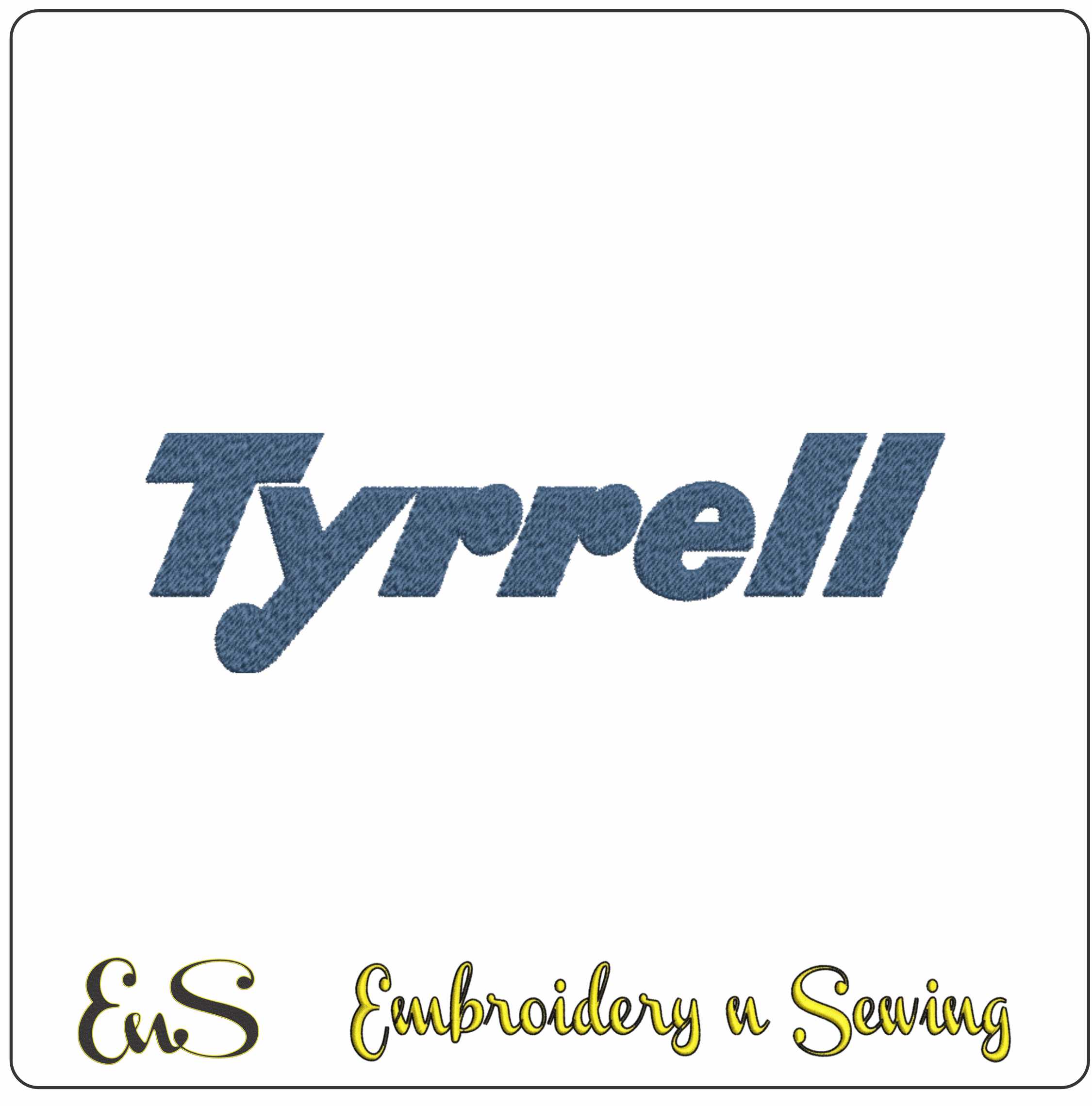 Tyrrell Formula 1 Team Logo Embroidery Design