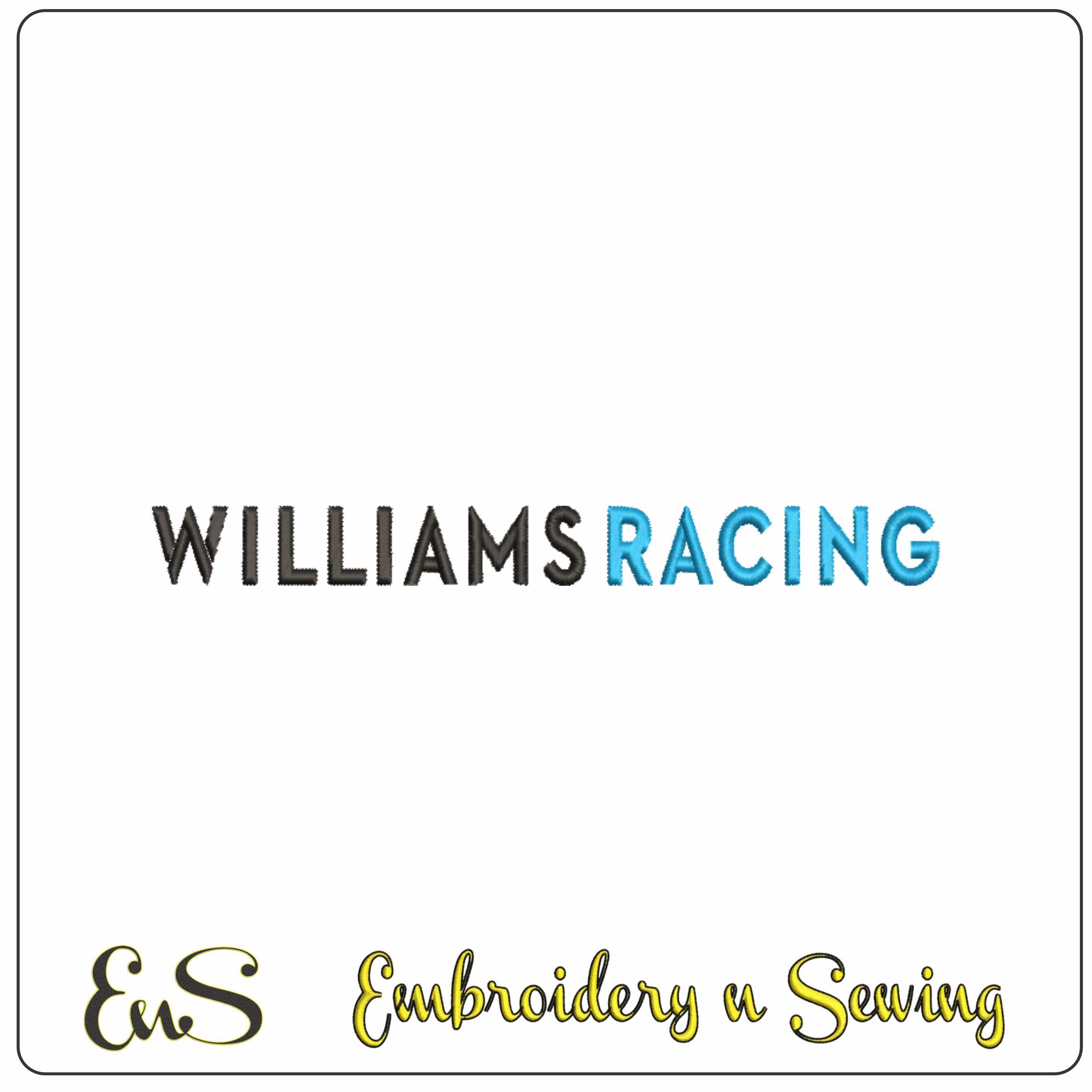 Williams Formula 1 Team Logo Embroidery Design