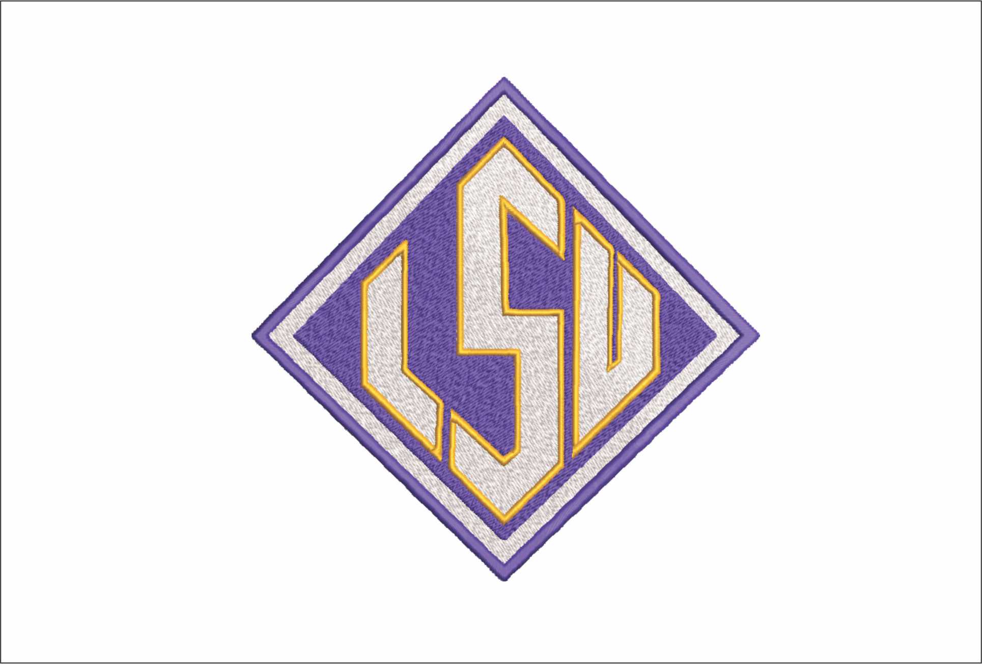 Small LSU Tigers Diamond embroidery design - Fighting Tigers Logo - Louisiana State University Log embroidery machine  pattern embroidery file