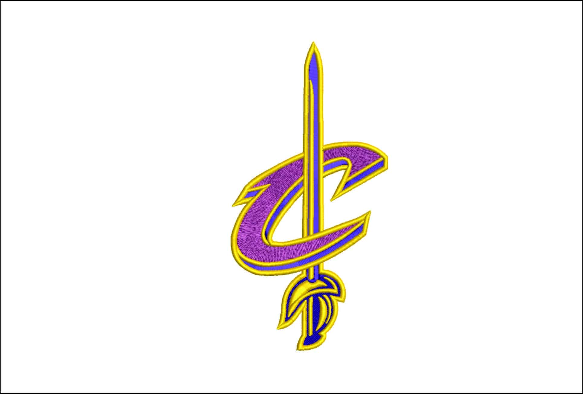 Cavs Sword Logo- Elegant embroidery design file - instant download