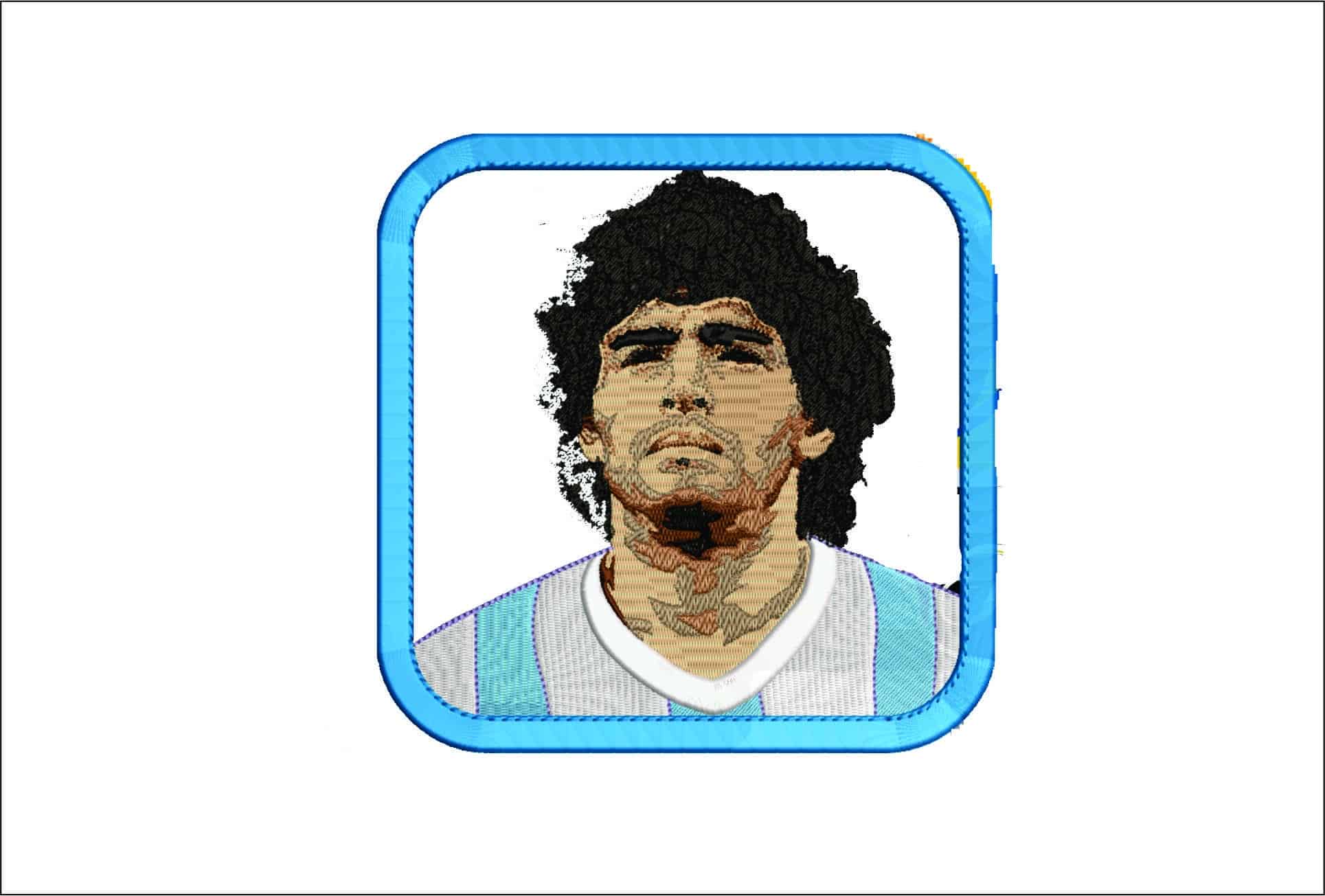 Maradonna- Elegant embroidery design file - instant download