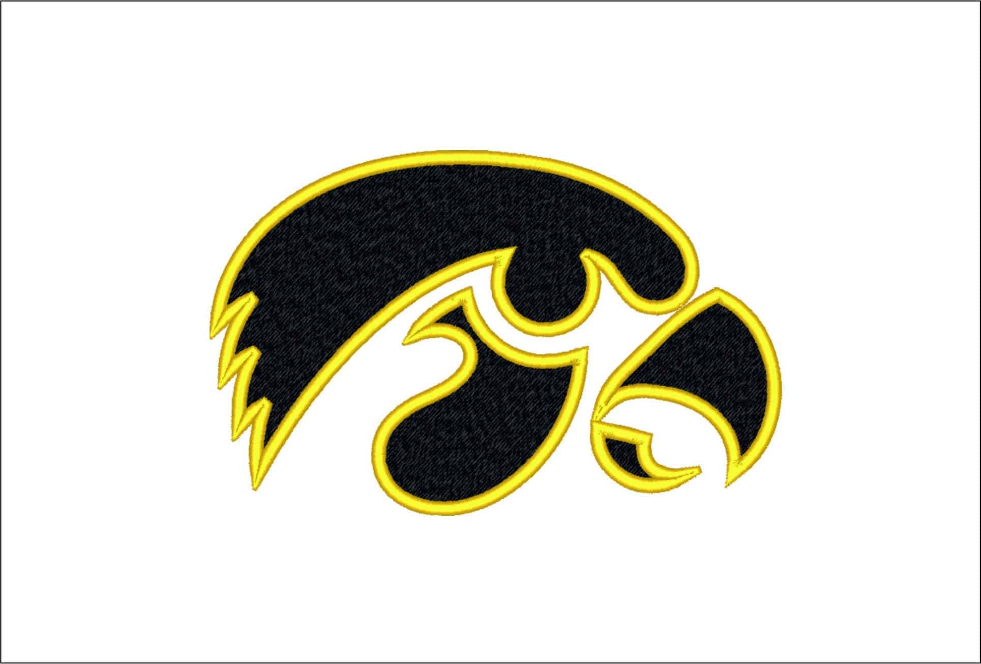 Iowa Hawkeyes Tigerhawk Logo Embroidery Design