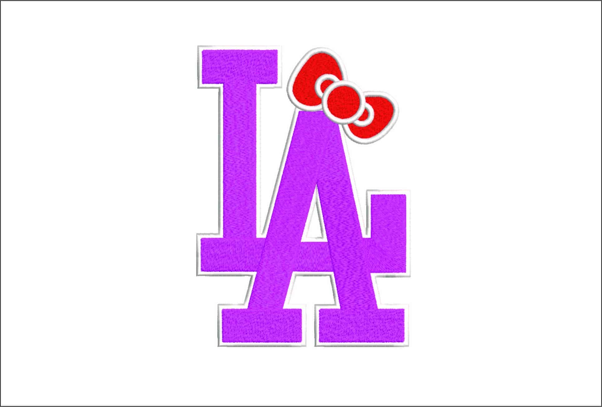 LA Girl- Elegant embroidery design file - instant download