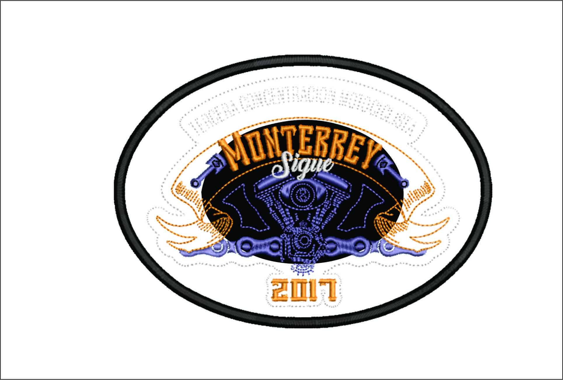 Monterrey Football Club Crest Embroidery Design