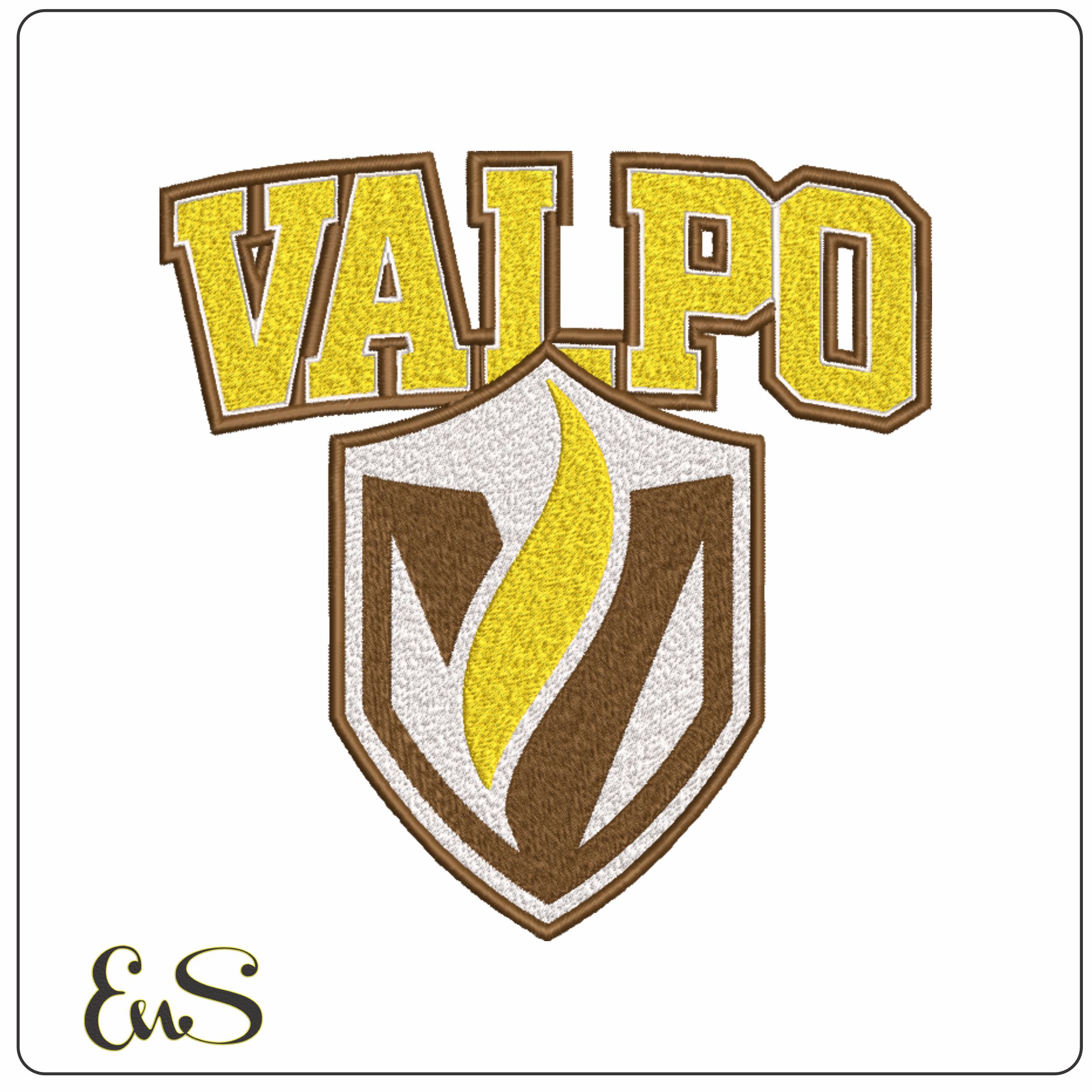 Valparaiso Beacons Crusaders logo including Small embroidery design - Brown Field Stadium- Logo  embroidery machine pattern embroidery file