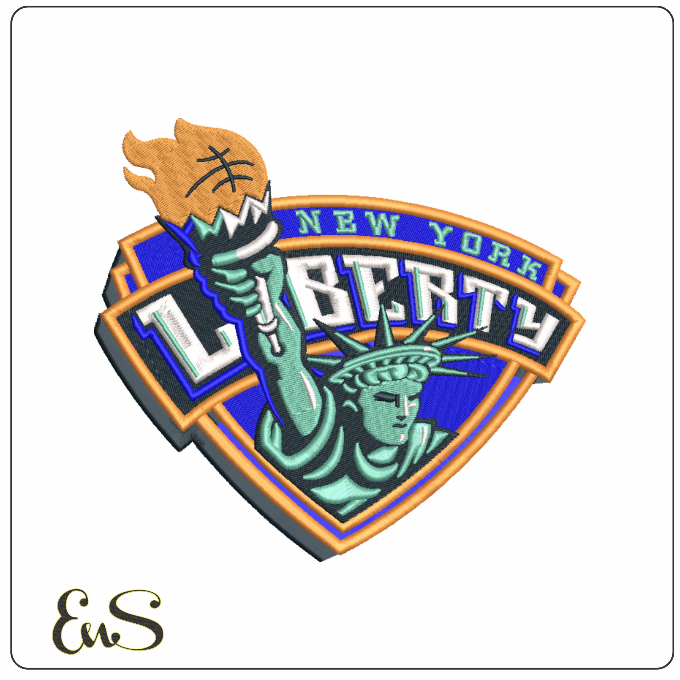 New York Liberty 1997 - 2019 - WNBA- Elegant embroidery design file - instant download