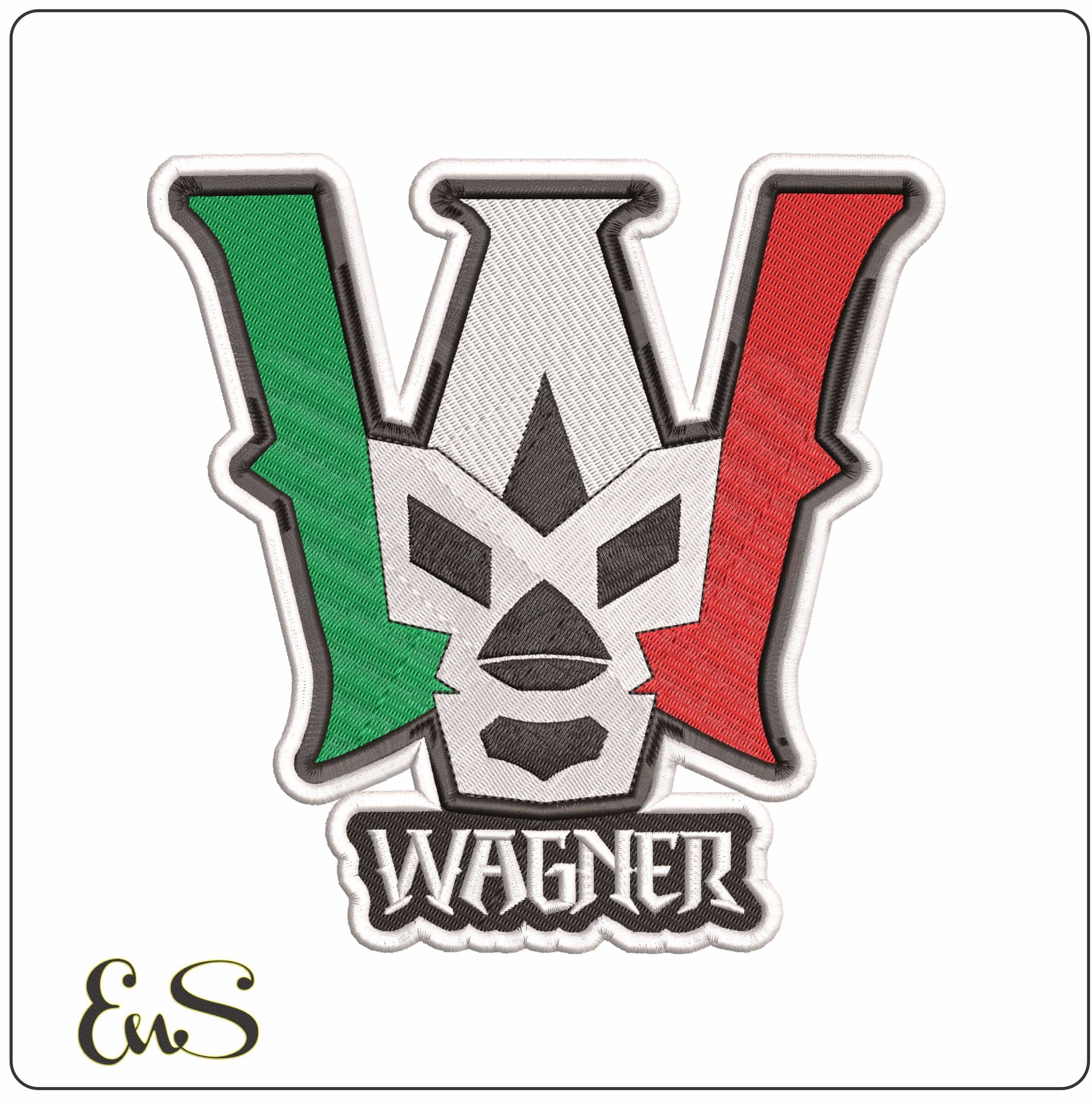 Dr Wagner Jr Wrestler- Elegant embroidery design file - instant download