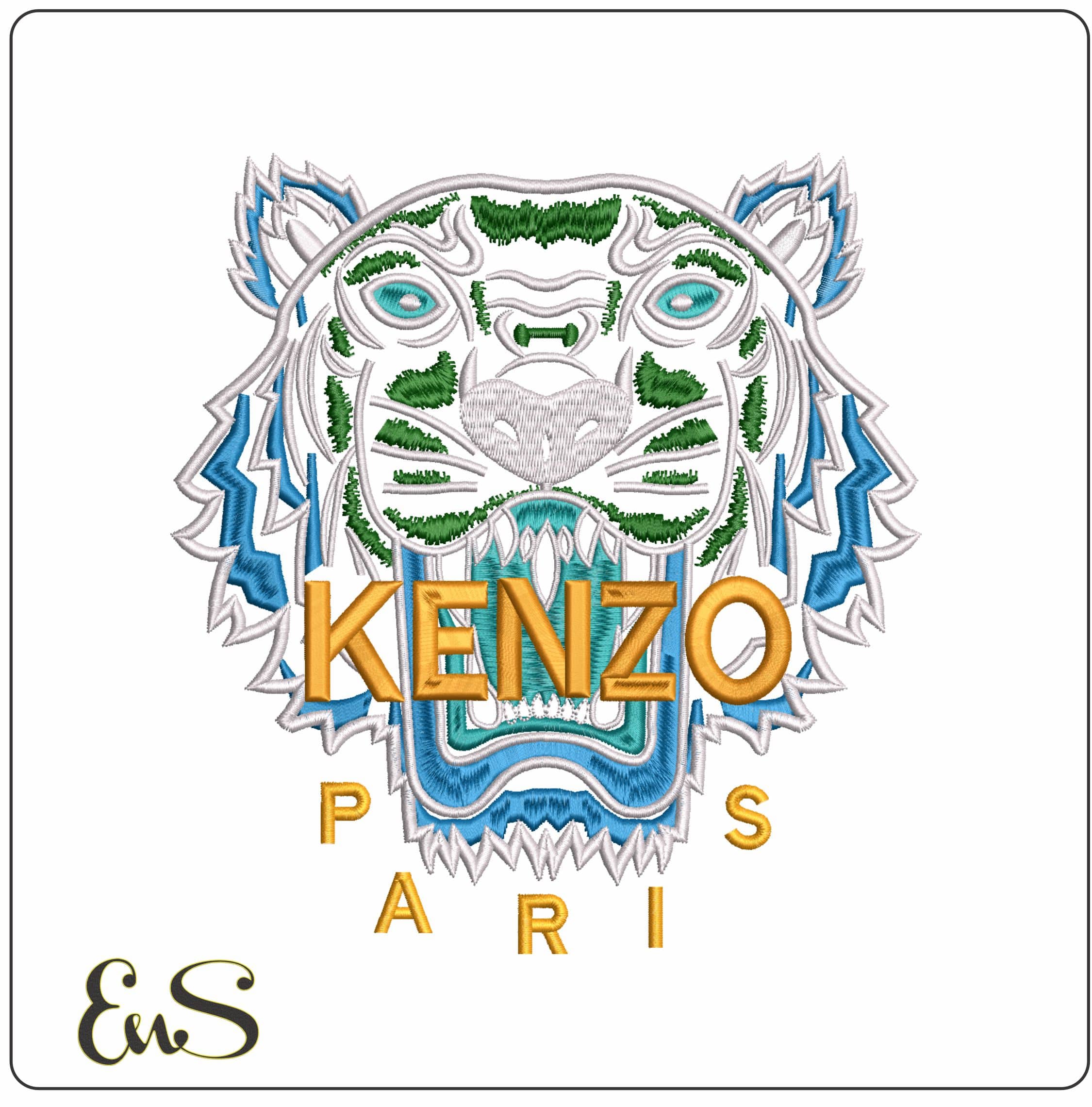 KENZO Paris Tiger- Elegant embroidery design file - instant download