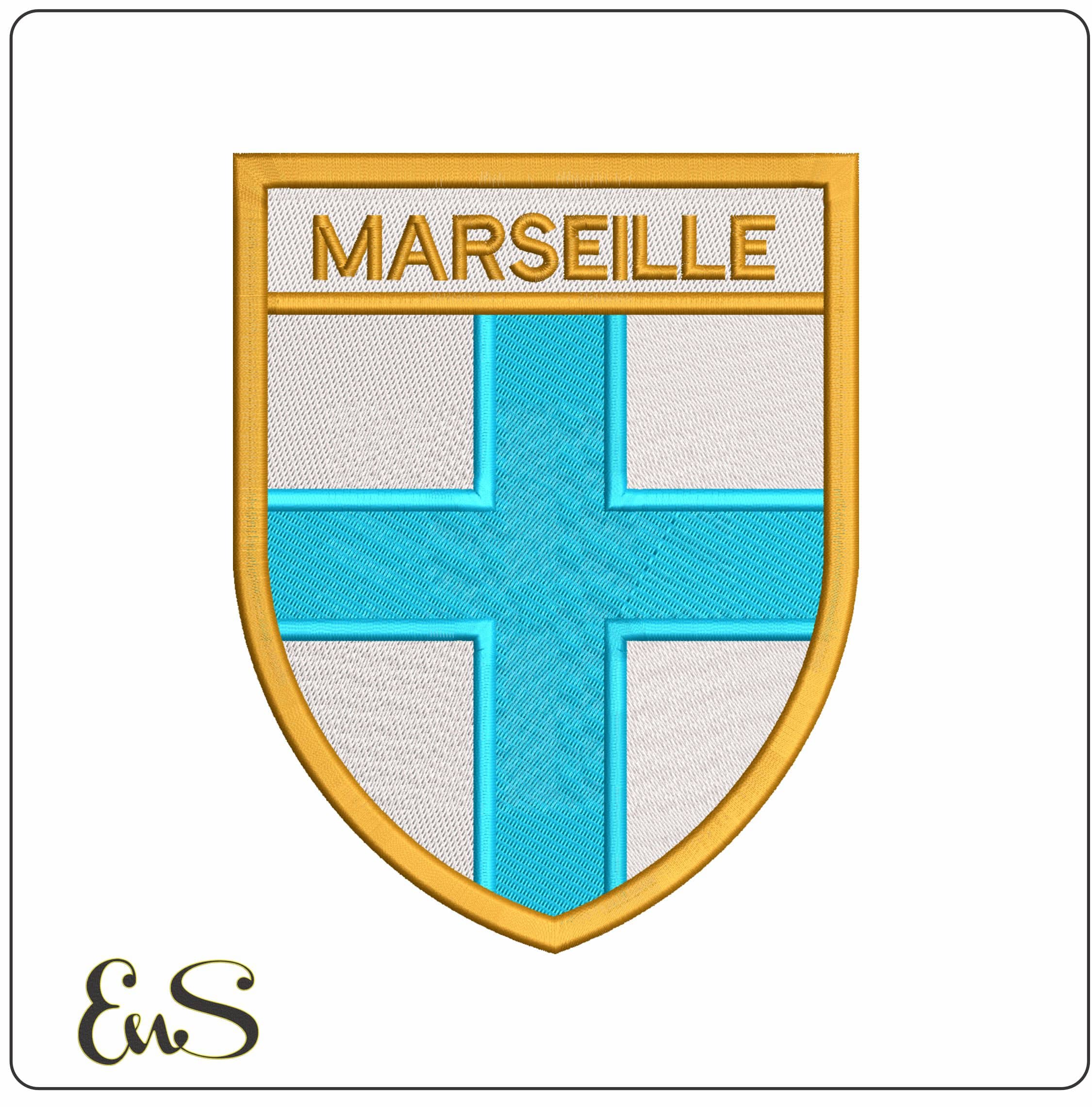Marseille Coat of Arms Embroidery Design