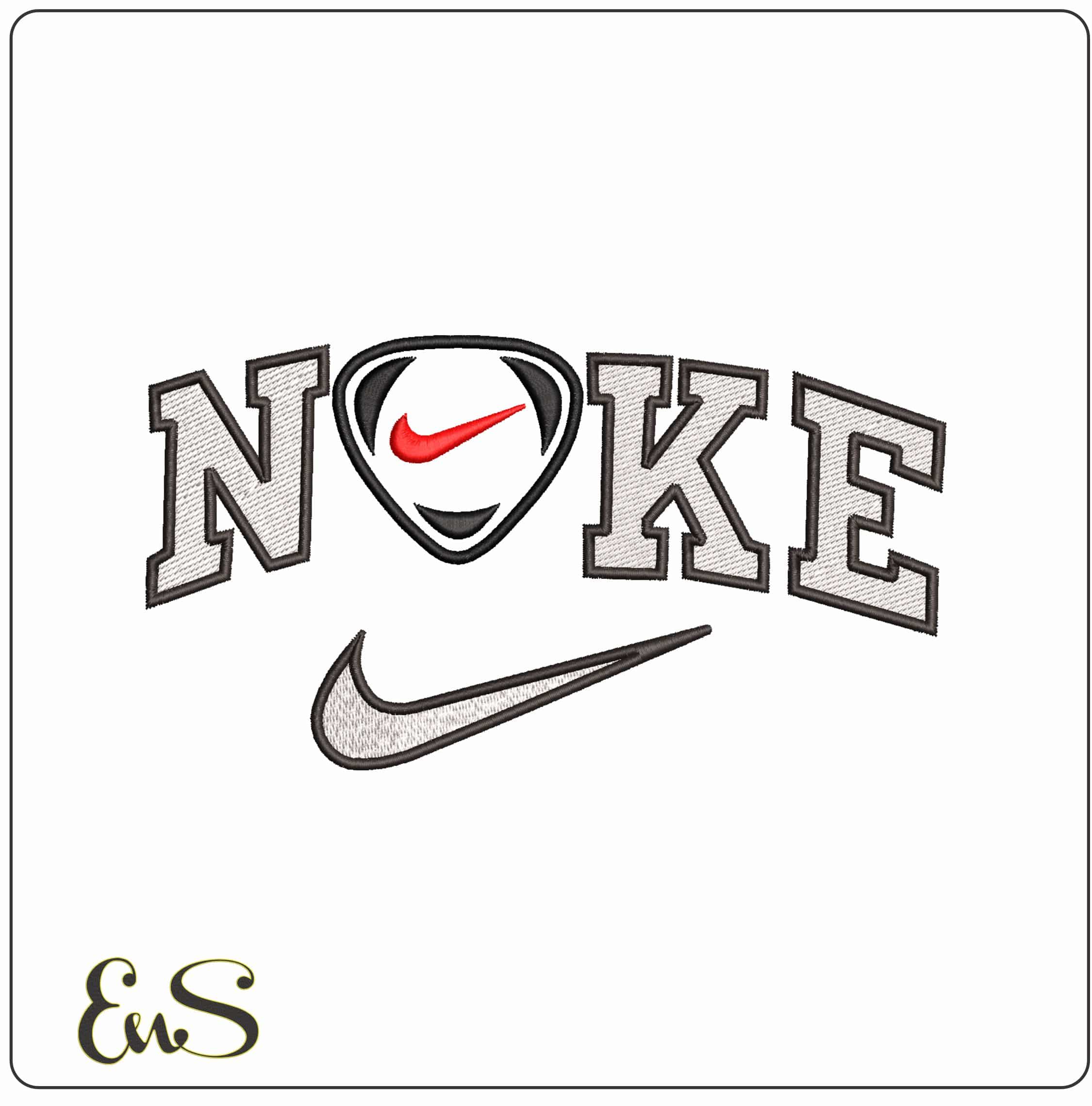 Nike Football- Elegant embroidery design file - instant download