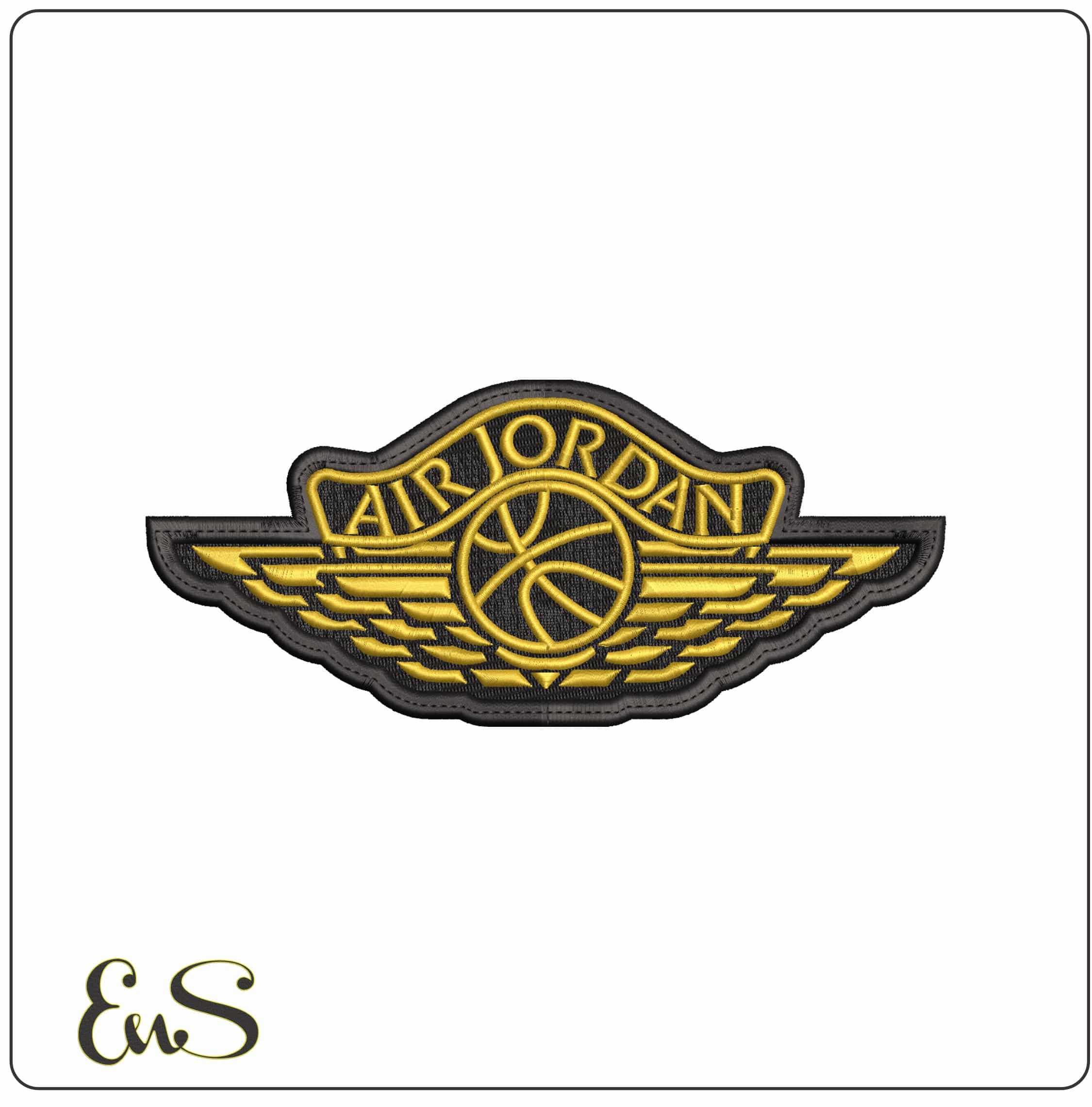Air Jordan Emblem- Elegant embroidery design file - instant download