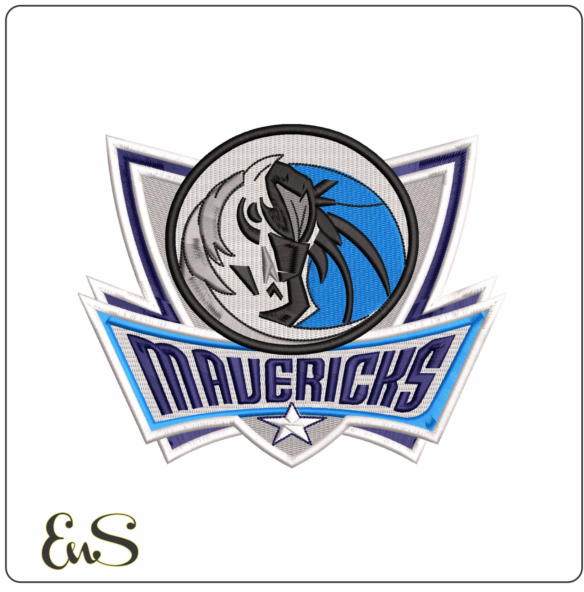 Dallas Mavericks Logo Embroidery Design