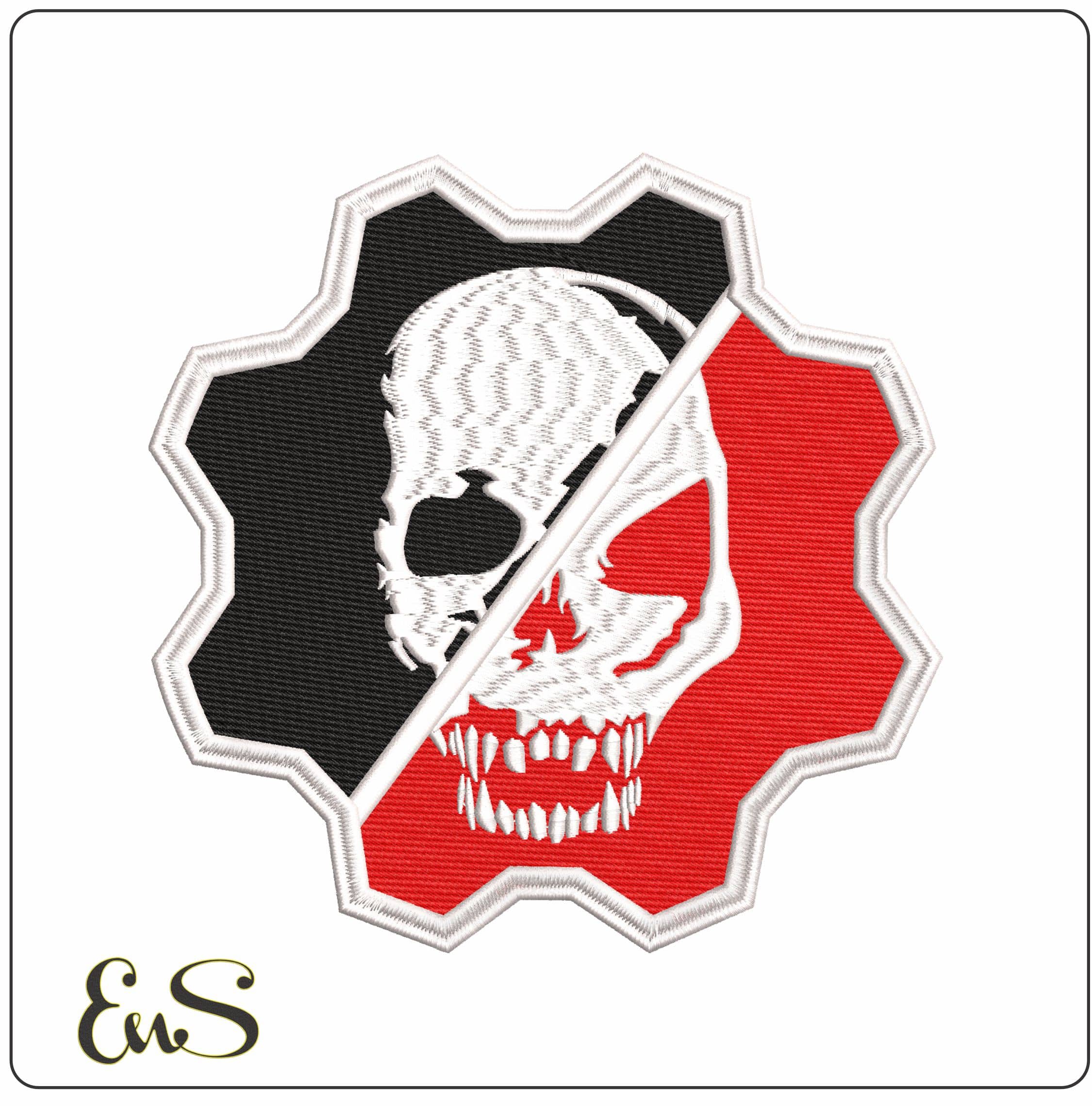 Gears Esports - Elegant embroidery design file - instant download