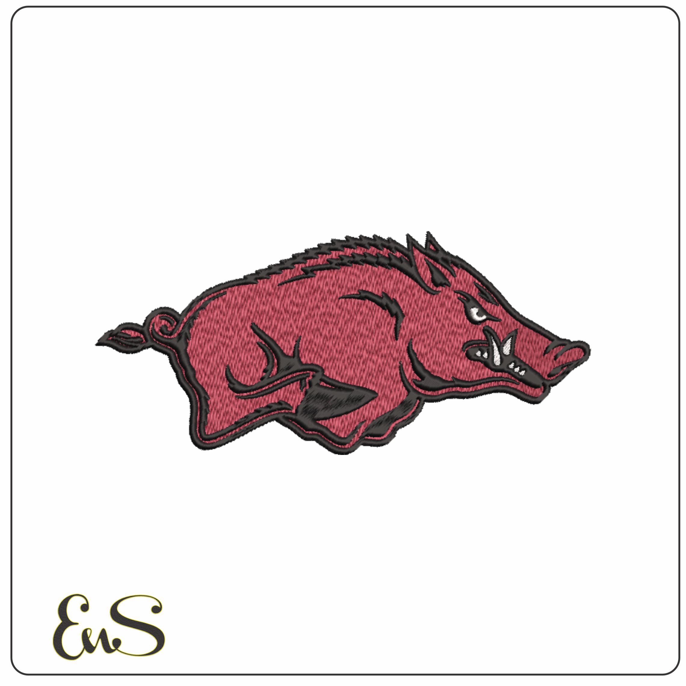 Arkansas Razorbacks Running Hog Primary Logo Embroidery Design
