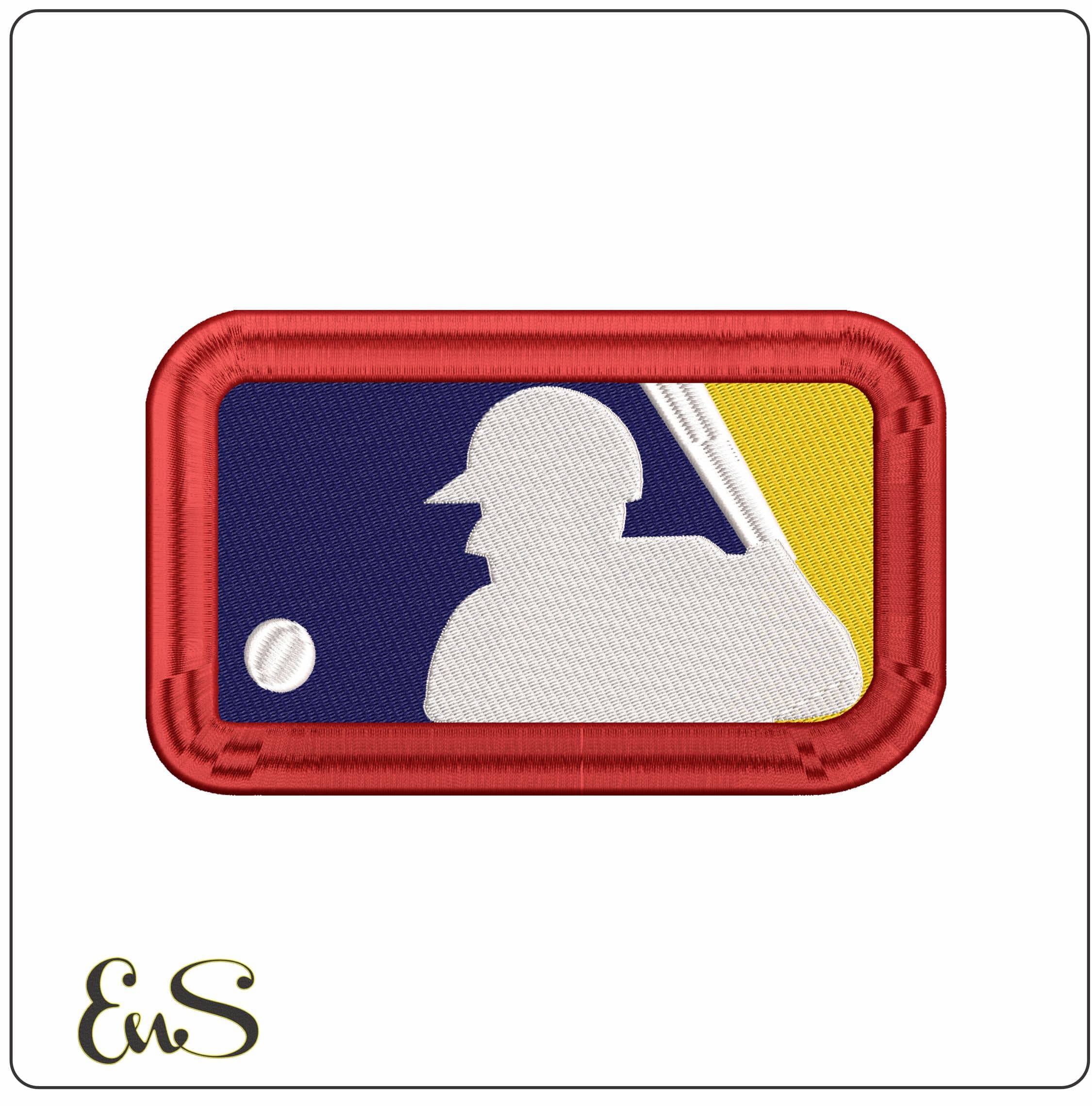 MLB Logo 3d - Elegant embroidery design file - instant download