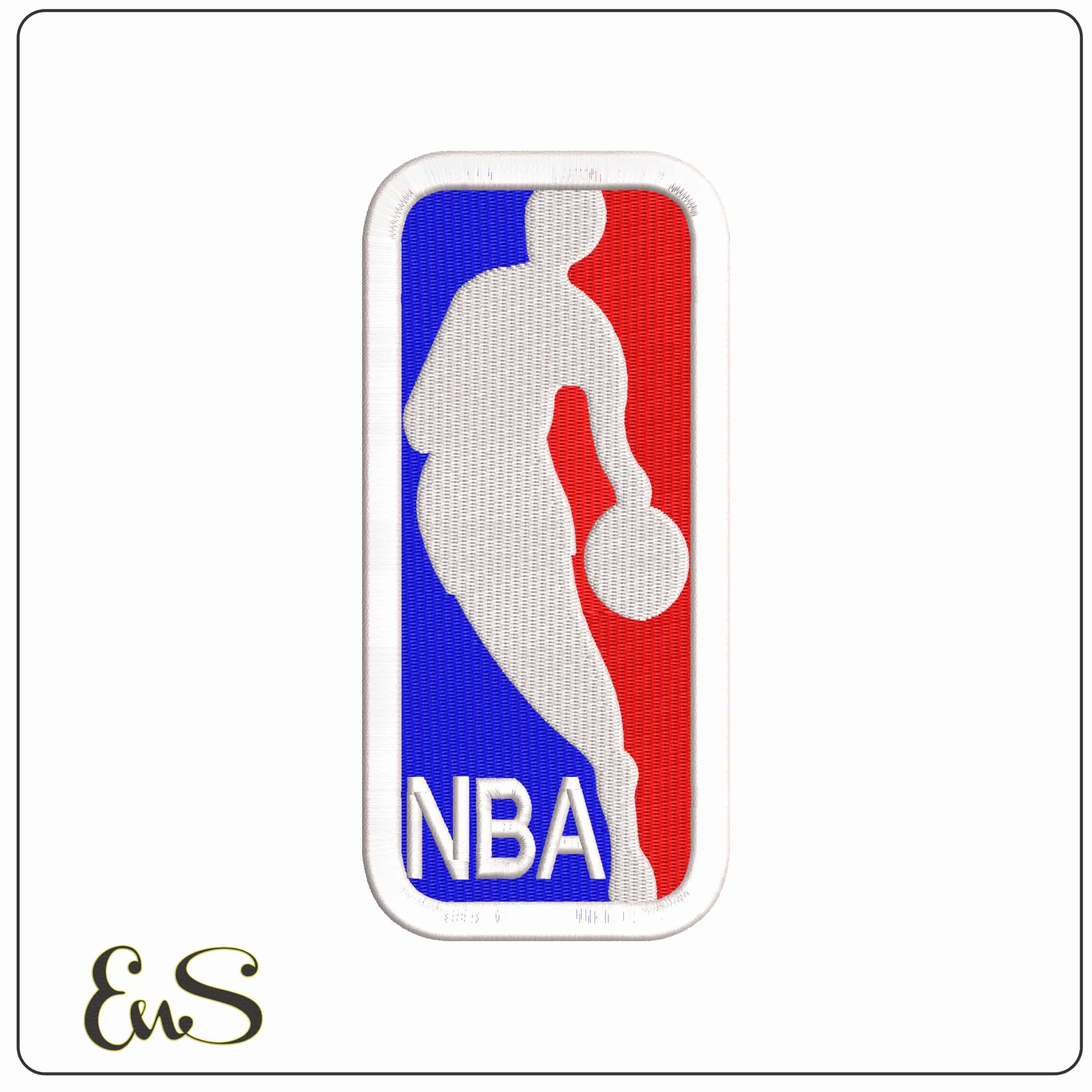 NBA Logo Red White and Blue  - Elegant embroidery design file - instant download
